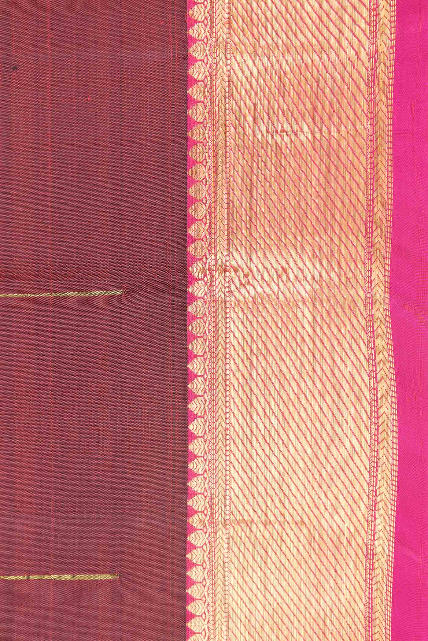 Maroon Dual Tone Kanchipuram Saree - Image 3