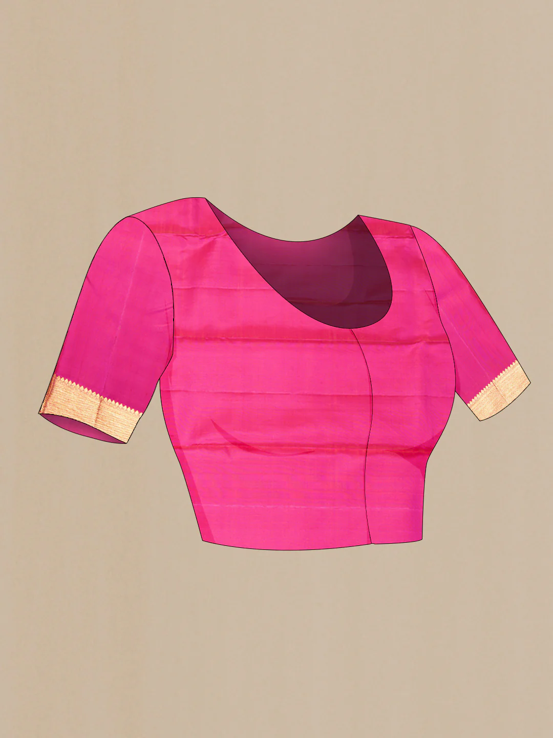 Maroon Dual Tone Kanchipuram Saree - Image 5