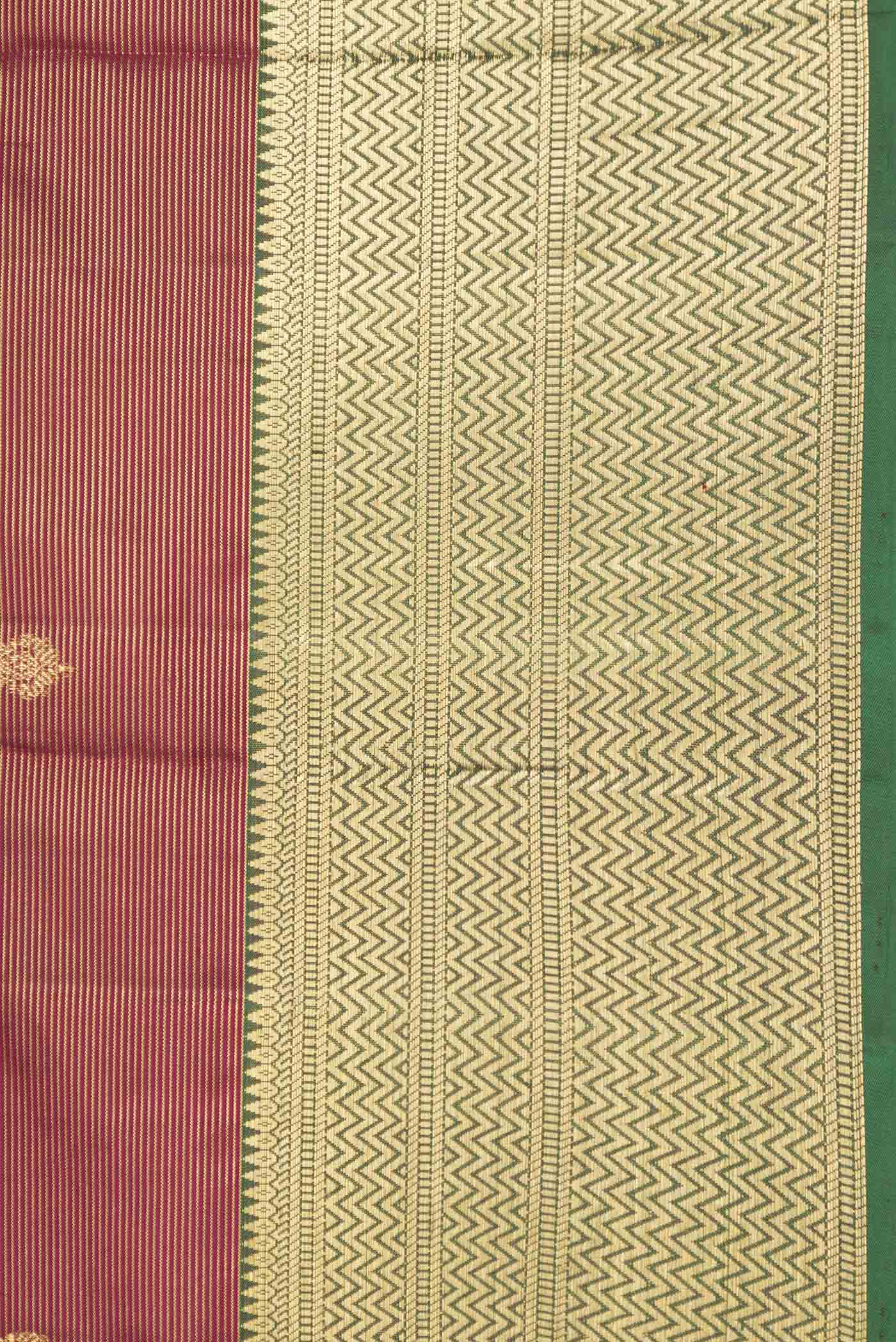 Maroon Dual Tone Kanchipuram Saree - Image 3