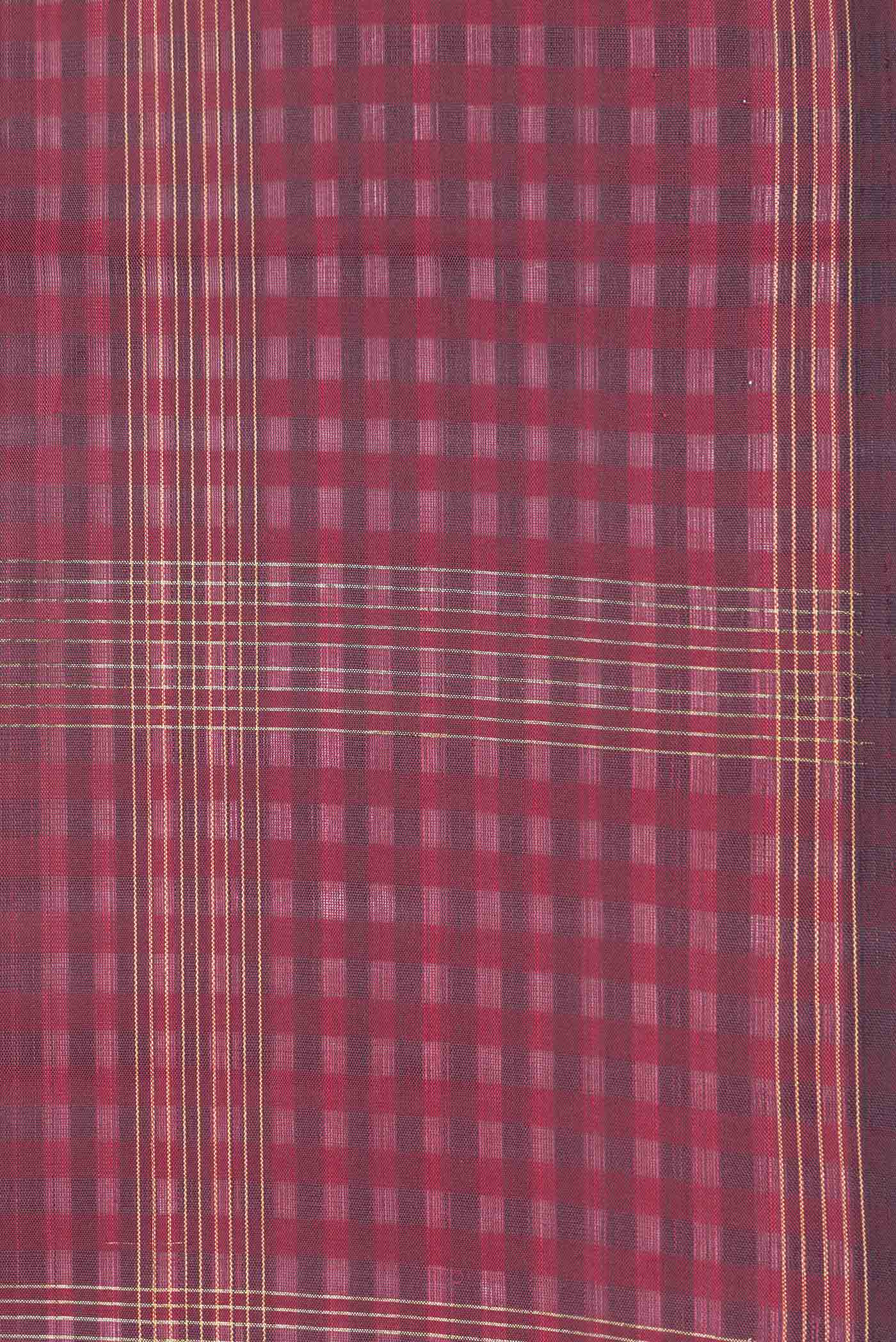 Maroon Dual Tone Kanchipuram Saree - Image 3