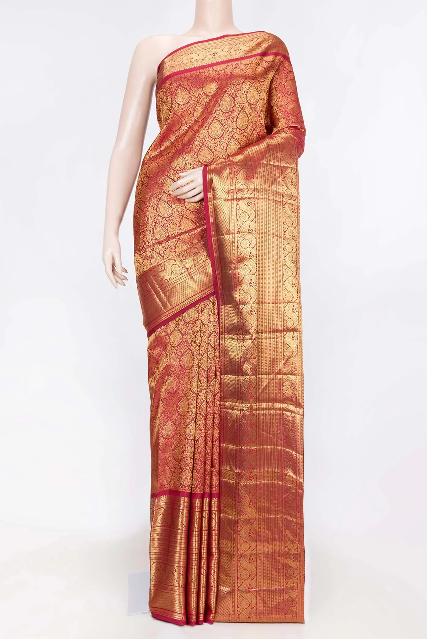 Maroon Dual Tone Kanchipuram Saree