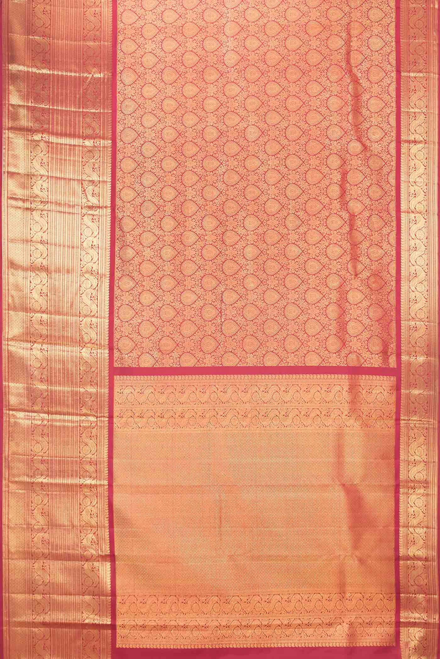 Maroon Dual Tone Kanchipuram Saree - Image 6