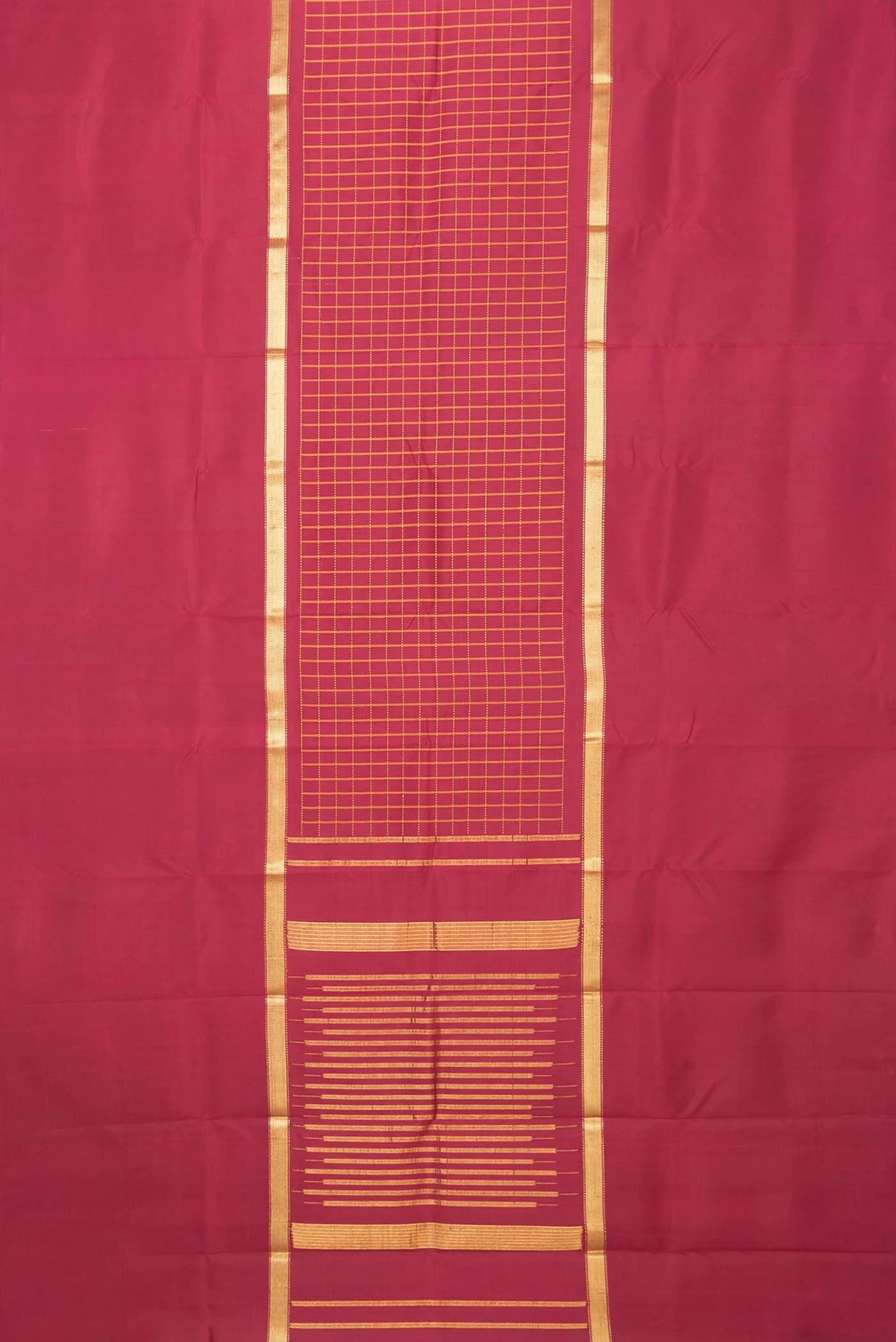 Maroon Dual Tone Kanchipuram Silk Saree - Image 6