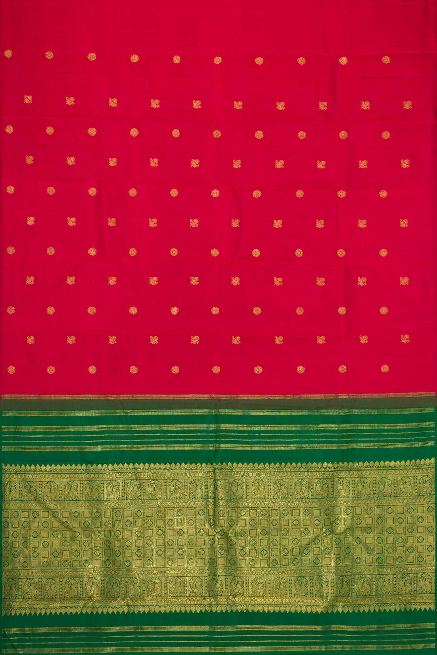 Maroon Dual Tone Kanjivaram Silk Saree - Image 5