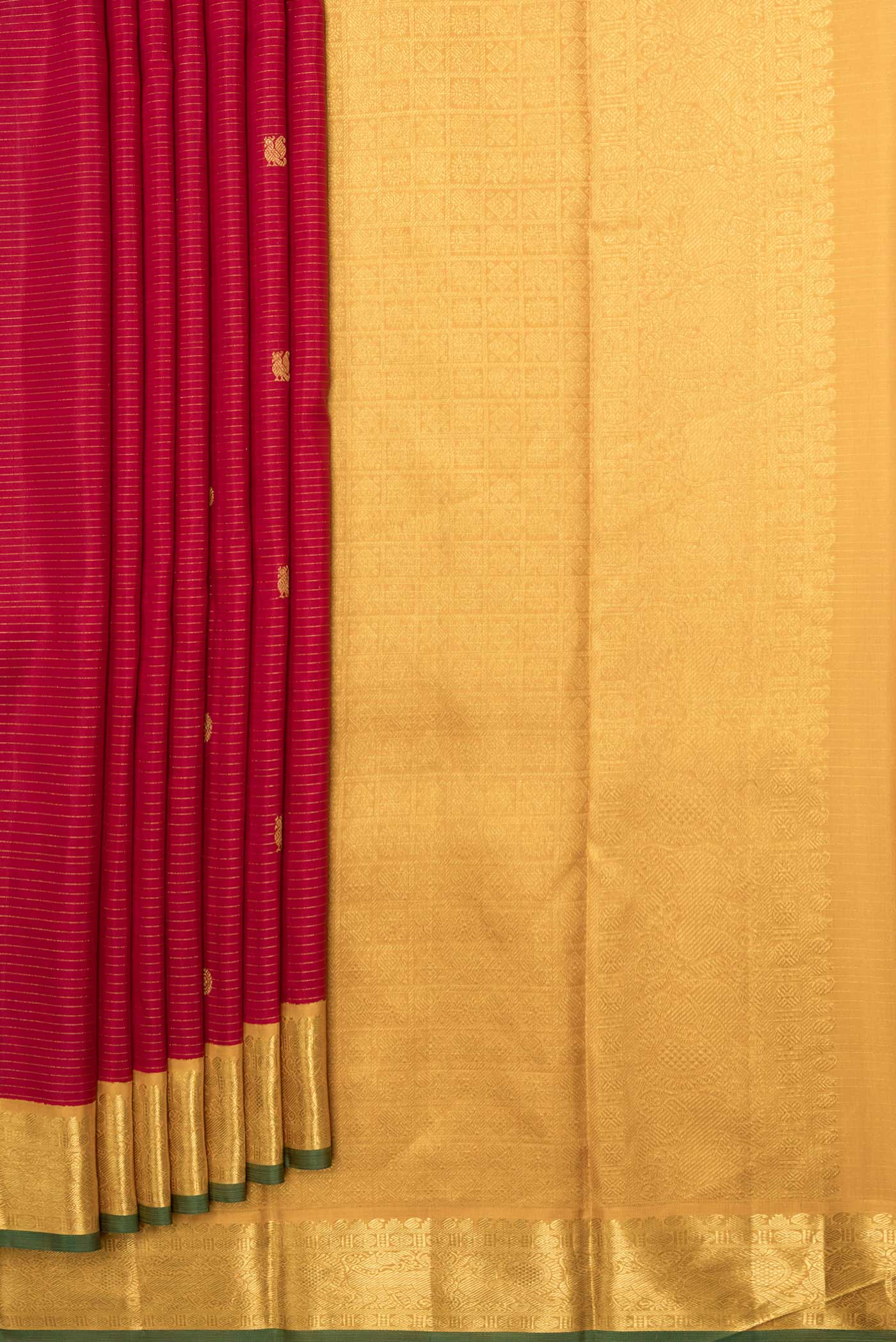 Maroon Dual Tone Kanjivaram Silk Saree - Image 4