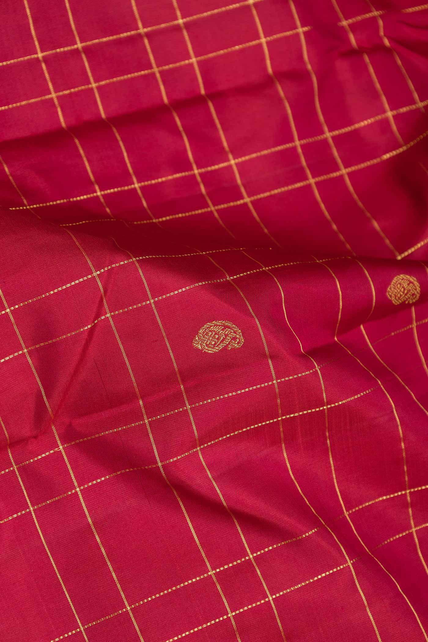 Maroon Dual Tone Kanchipuram Silk Saree - Image 2