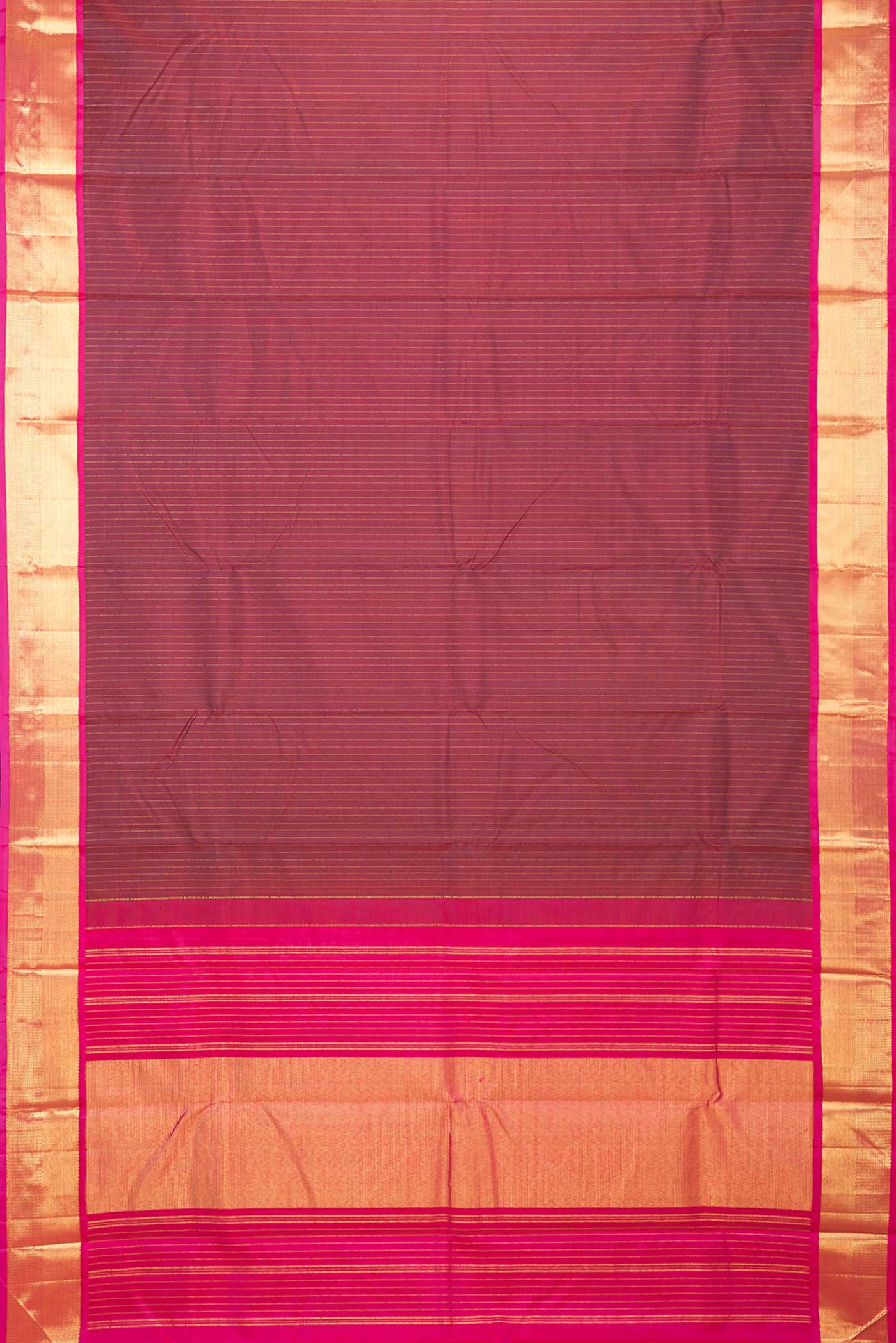 Maroon Dual Tone Kanchipuram Silk Saree - Image 6