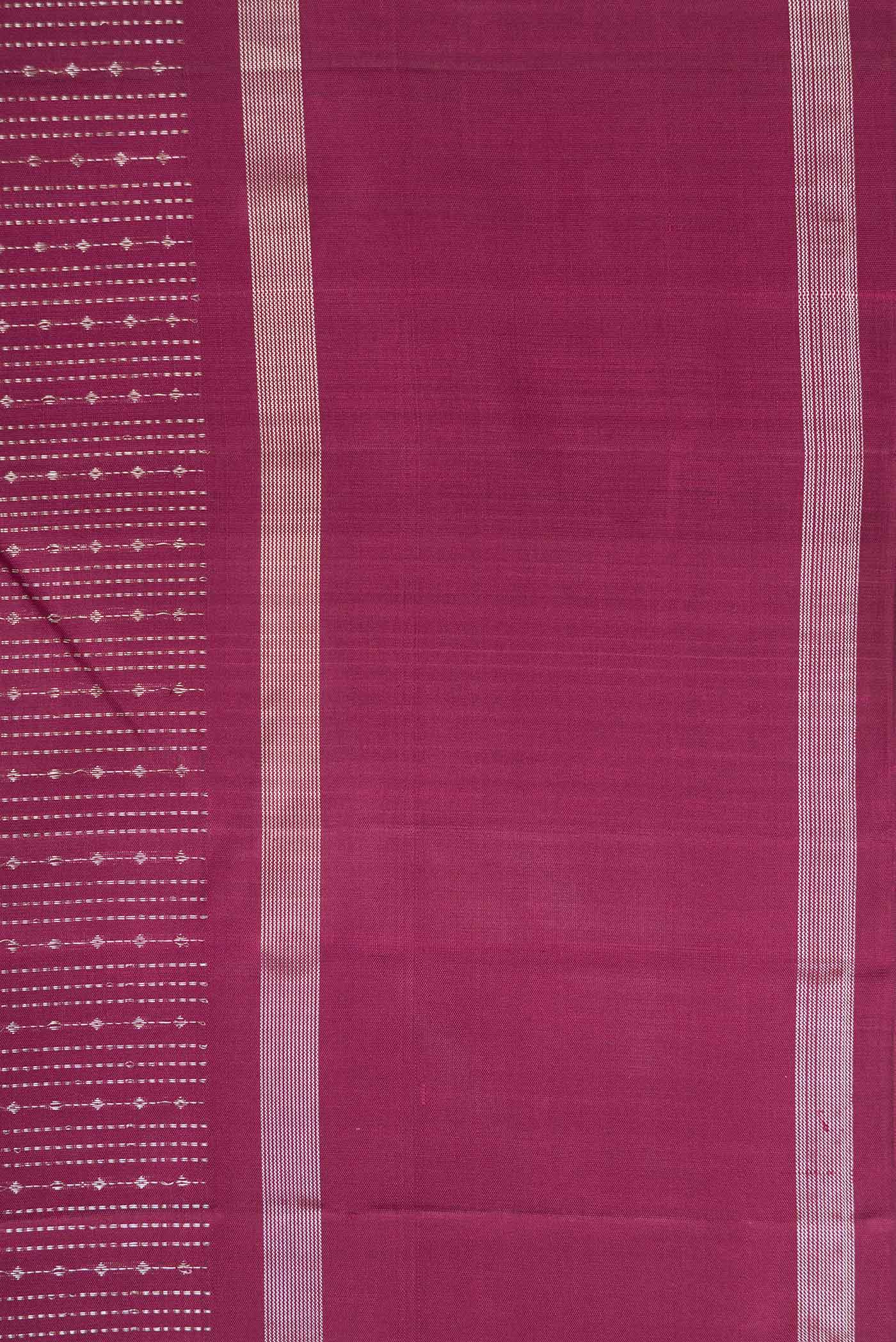 Maroon Dual Tone Kanchipuram Silk Saree - Image 3