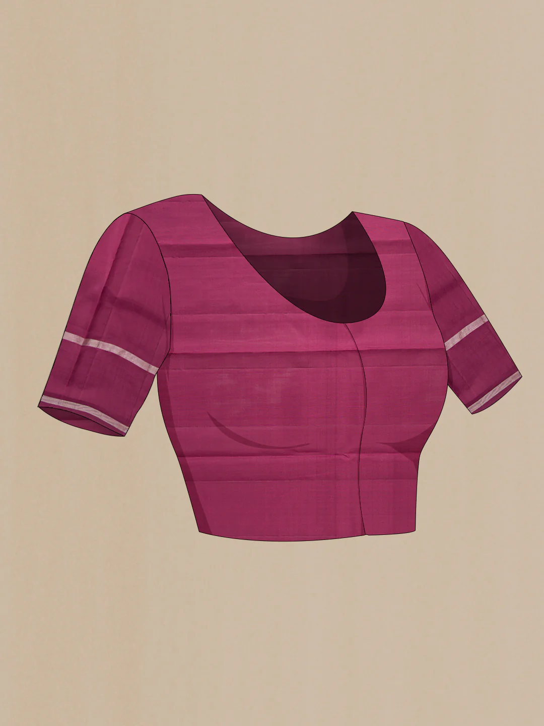 Maroon Dual Tone Kanchipuram Silk Saree - Image 5