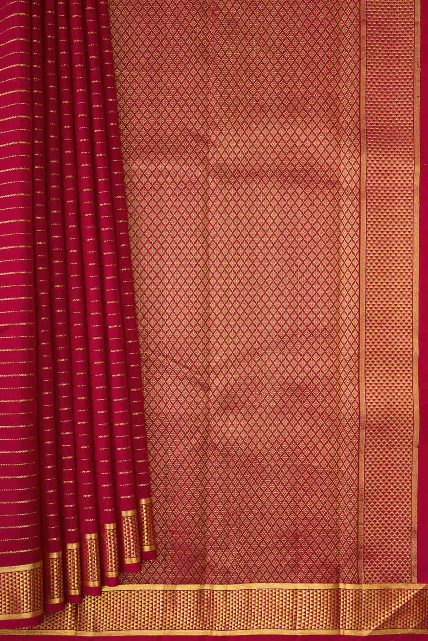 Maroon Dual Tone Kanchipuram Silk Saree - Image 4