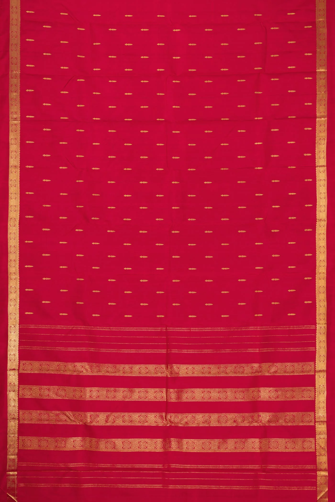 Maroon Dual Tone Kanchipuram Silk Saree - Image 6