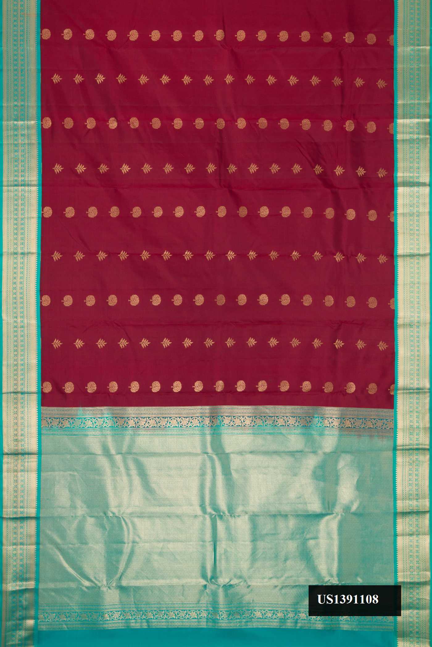 Maroon Dual Tone Kanchipuram Silk Saree