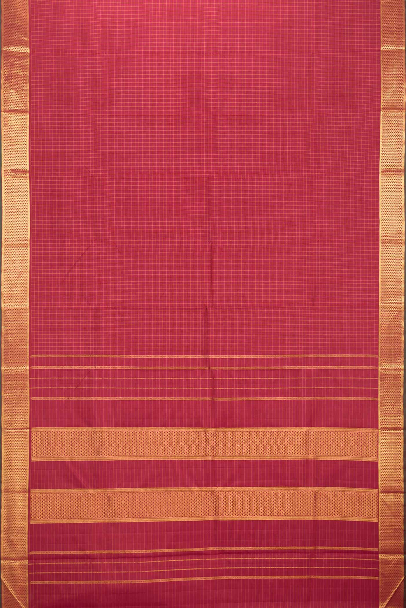 Maroon Kanchipuram Silk Saree - Image 6
