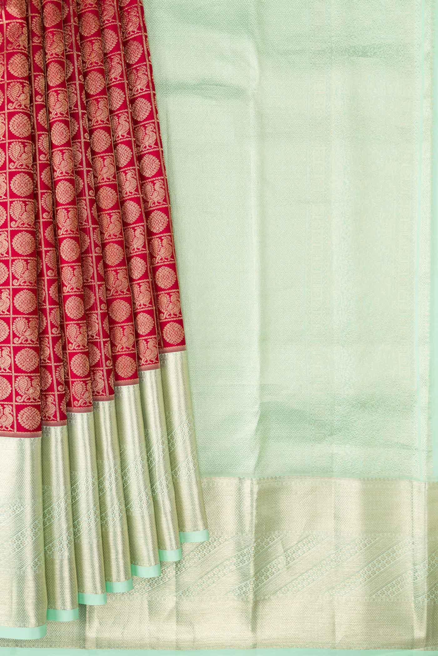Imperial Red Kanchipuram Silk Saree - Image 4