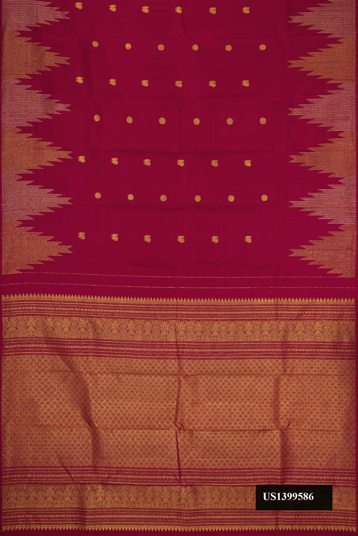 Maroon Dual Tone Kanchipuram Silk Saree