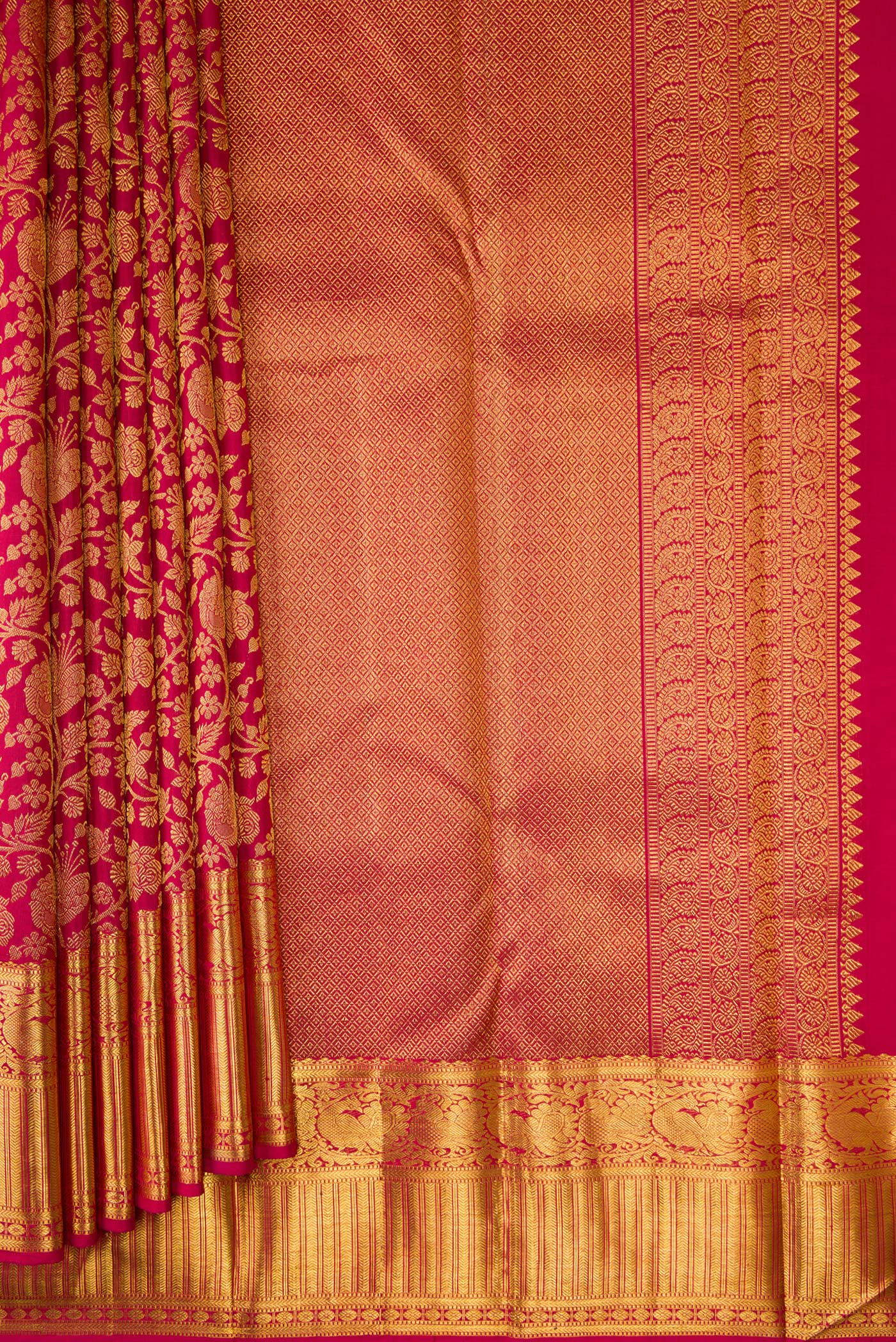 Maroon Kanchipuram Silk Saree - Image 4