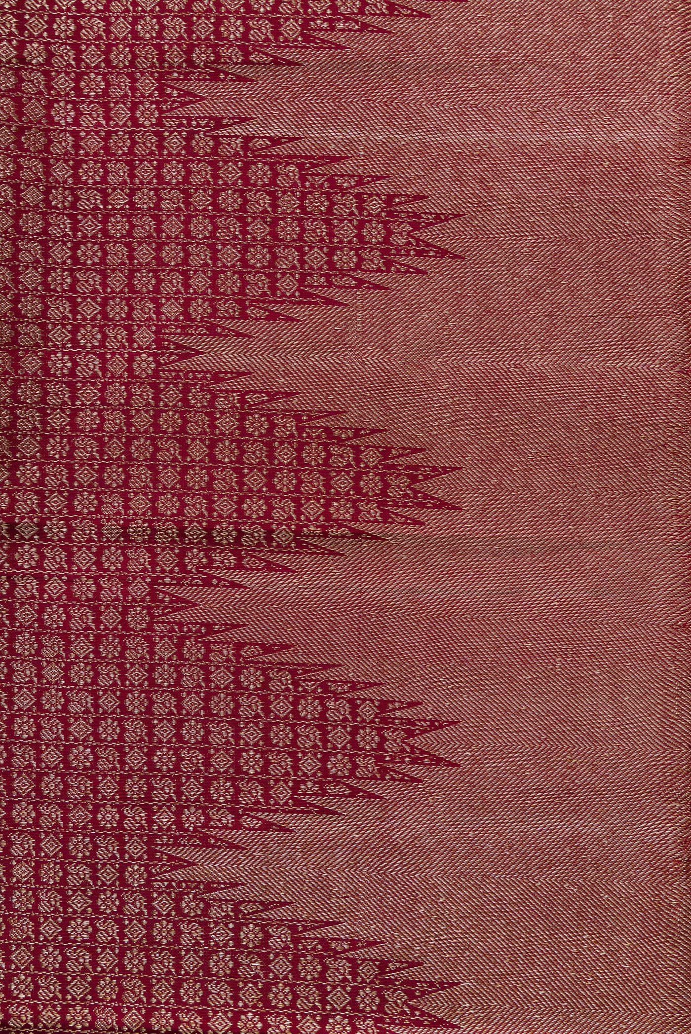 Coffee Brown Dual Tone Kanchipuram Silk Saree - Image 3