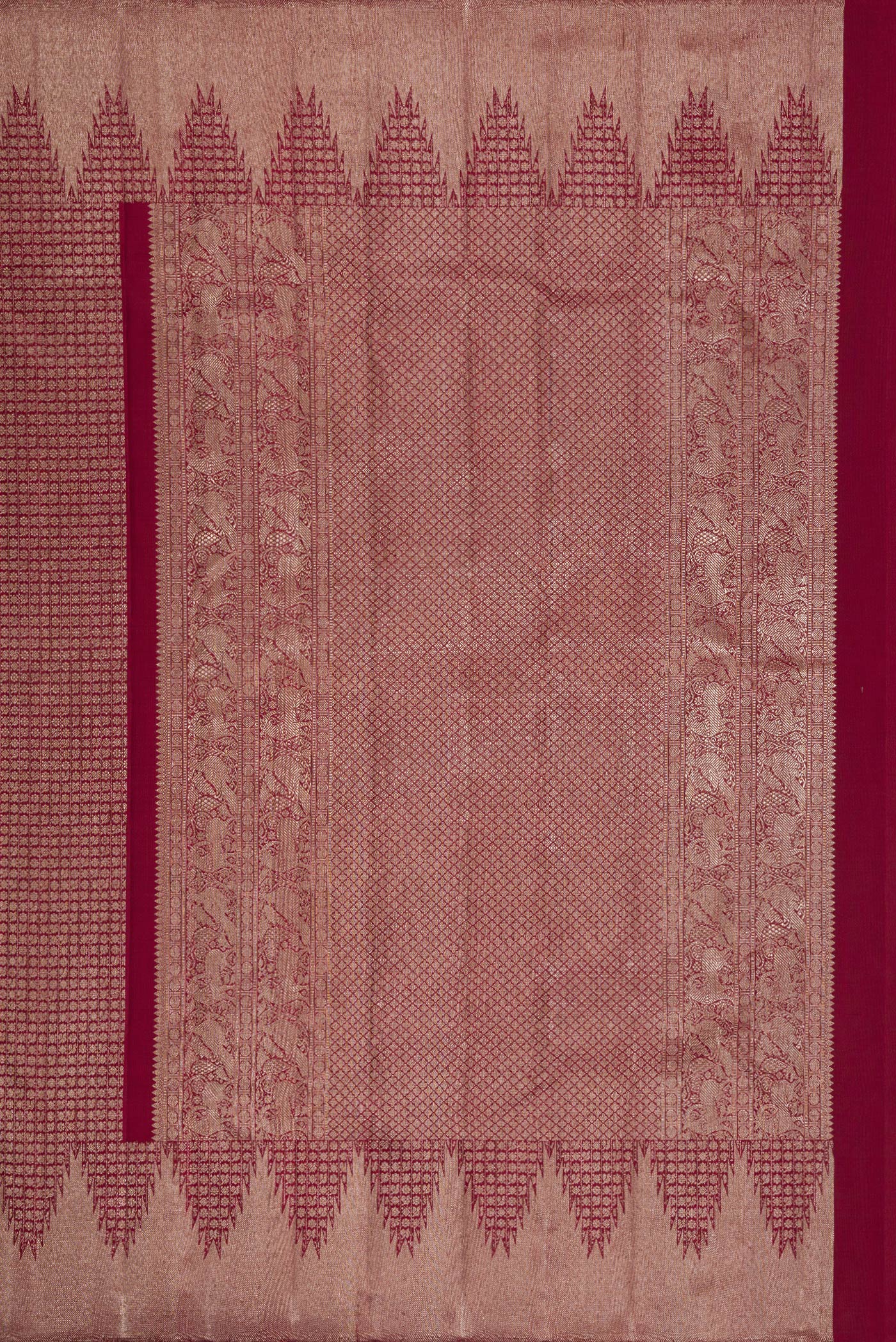 Coffee Brown Dual Tone Kanchipuram Silk Saree - Image 7