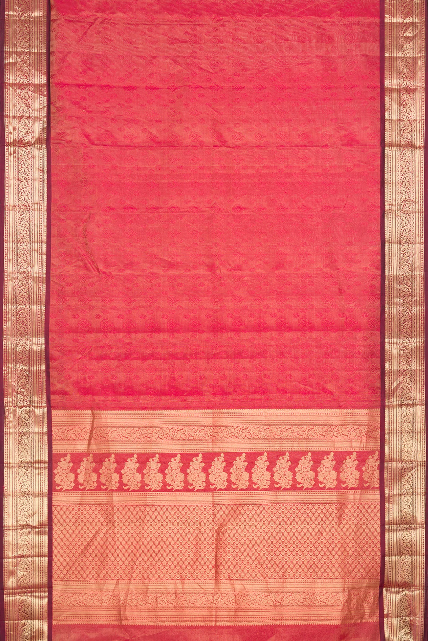 Red Kanchipuram Silk Saree - Image 6