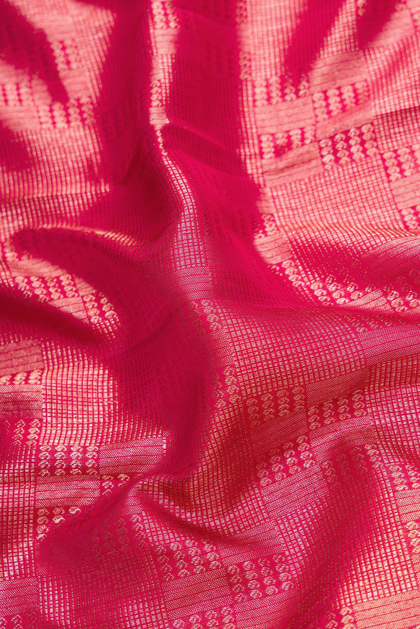 Dark Pink Kanchipuram Silk Saree - Image 2