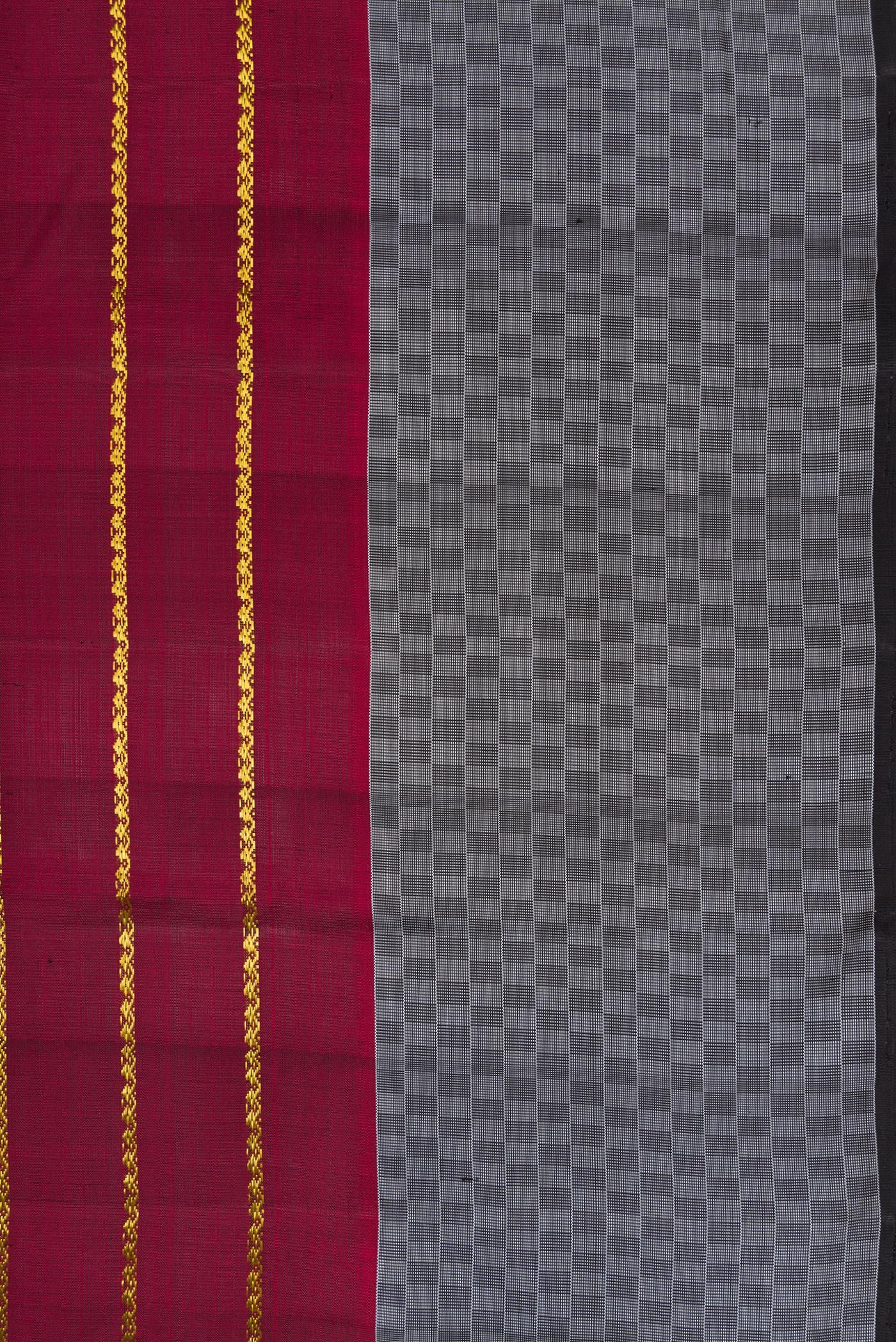 Maroon Kanchipuram Silk Saree - Image 3