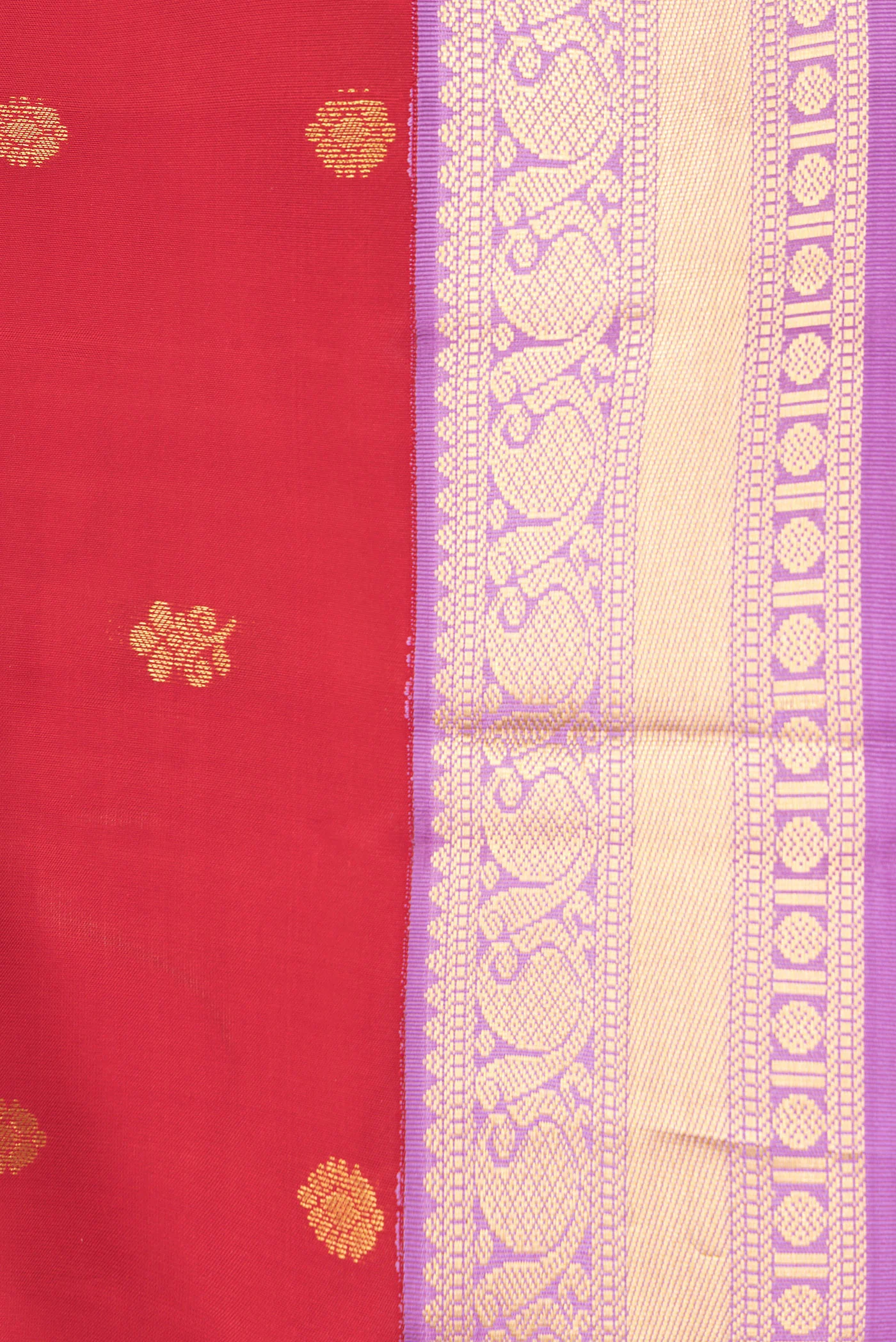 Red Kanchipuram Silk Saree - Image 3