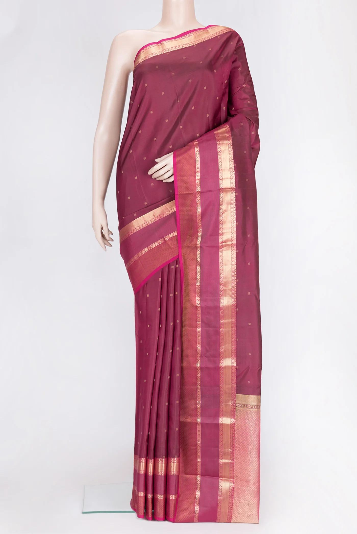 Maroon Kanchipuram Silk Saree