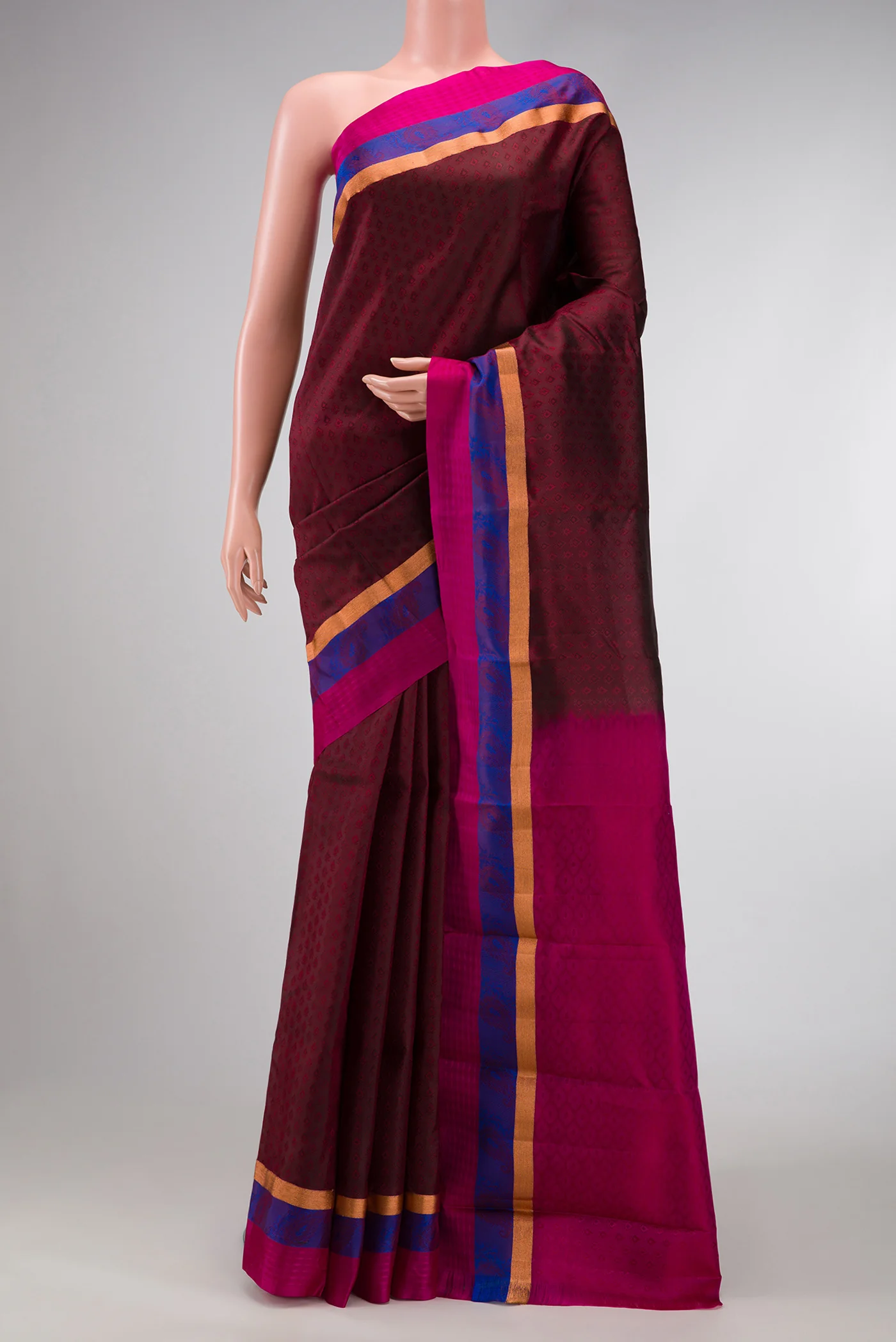 Maroon Kanchipuram Silk Saree