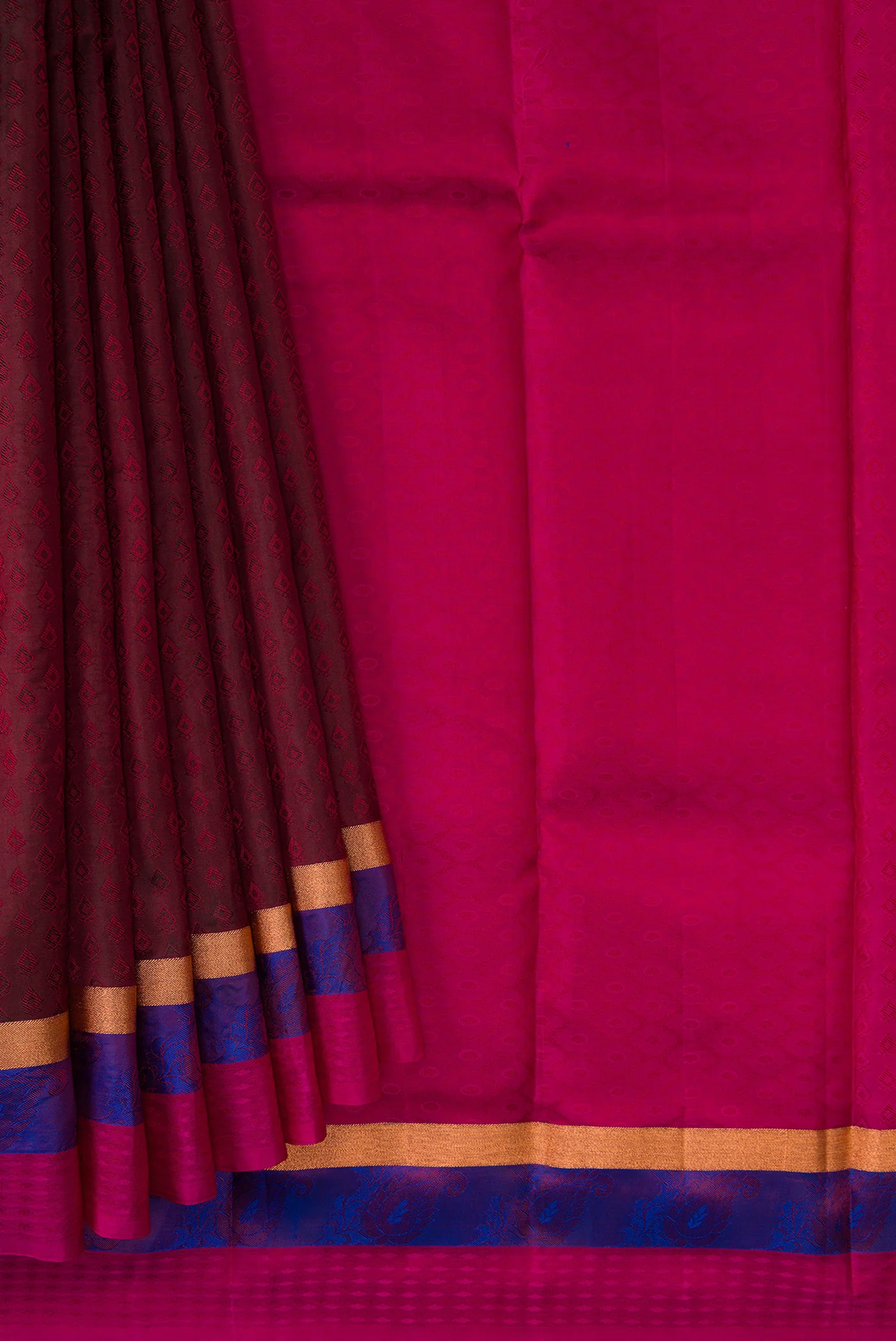 Maroon Kanchipuram Silk Saree - Image 4