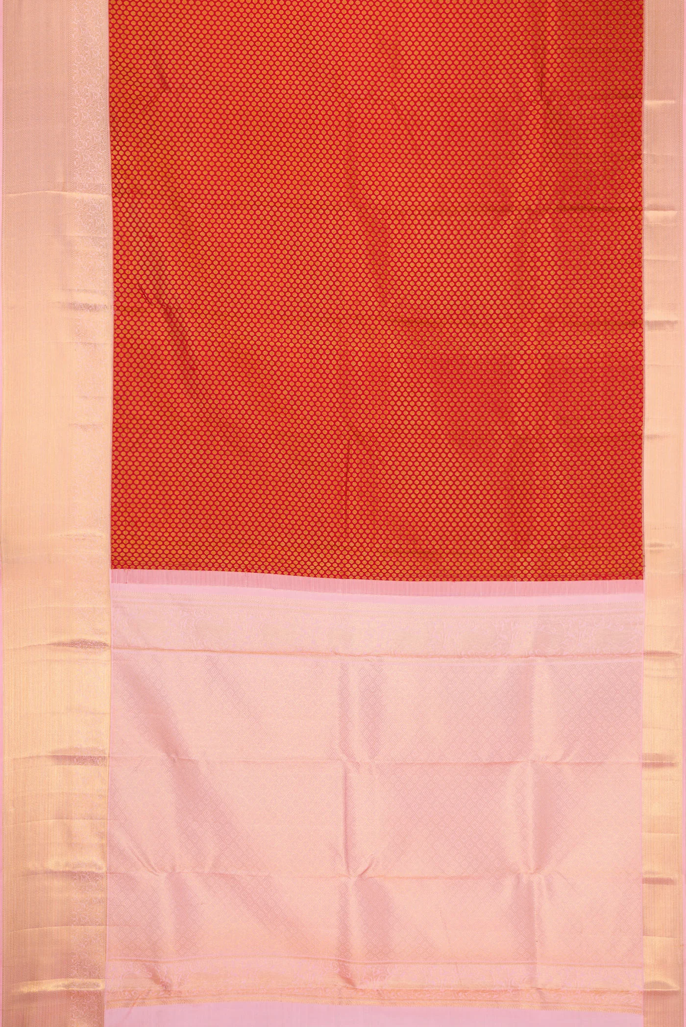 Red Kanchipuram Silk Saree - Image 6