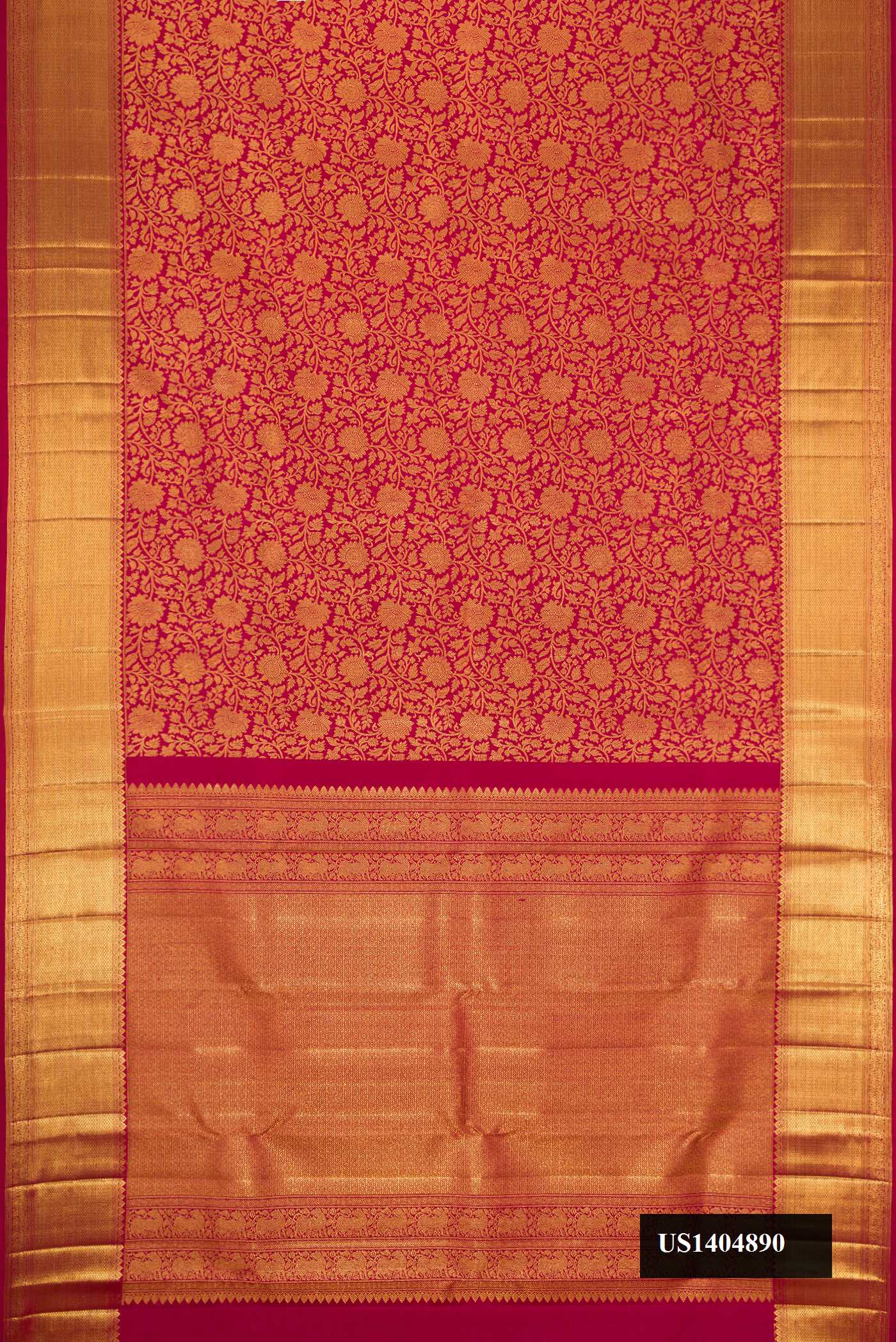 Maroon Dual Tone Kanchipuram Silk Saree
