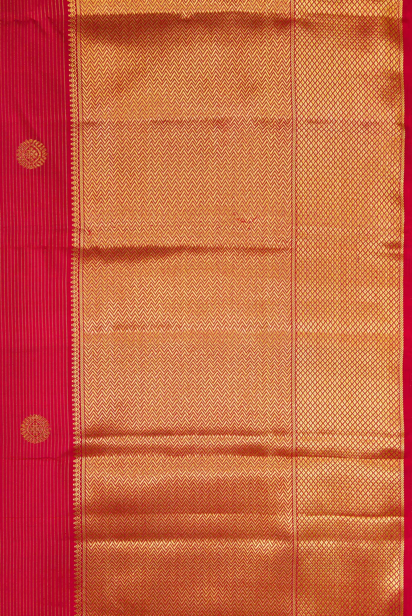 Red Kanchipuram Silk Saree - Image 3