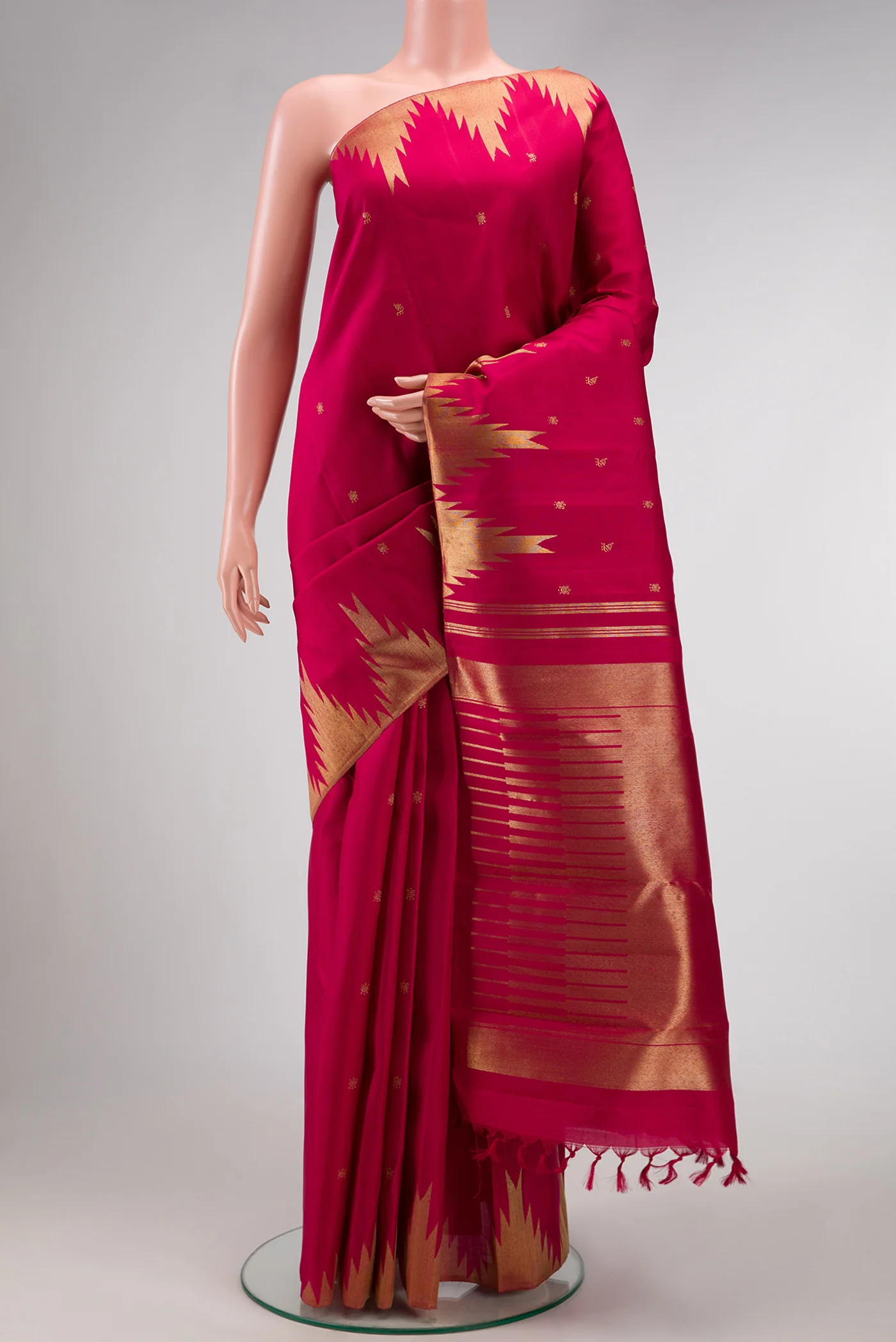 Maroon Kanchipuram Silk Saree