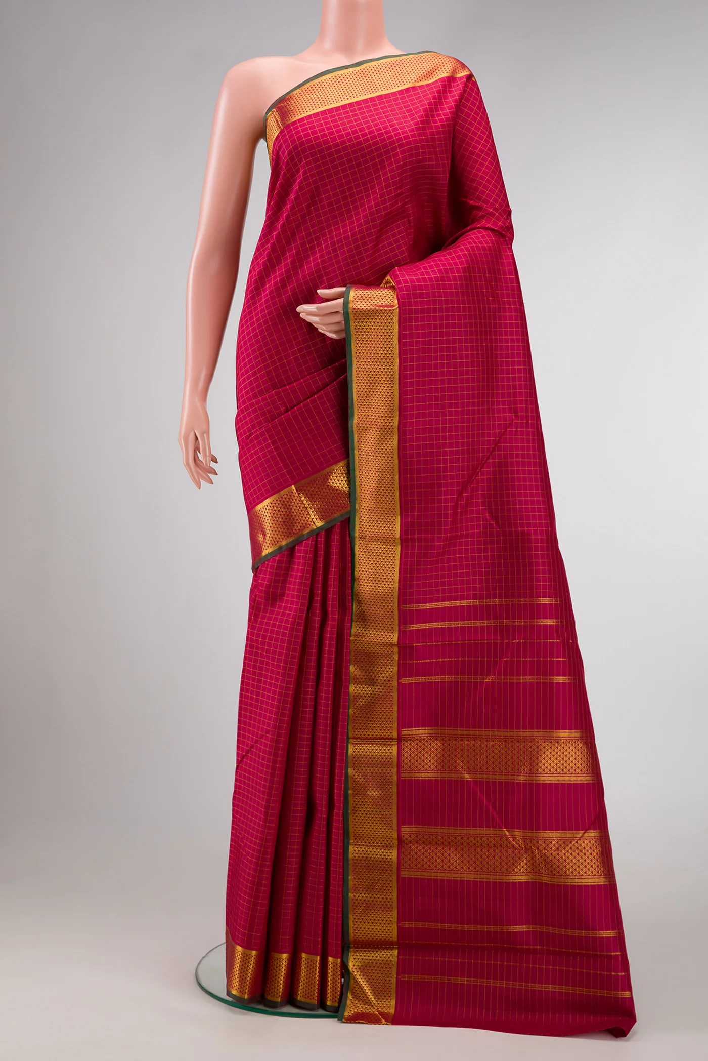 Maroon Kanchipuram Silk Saree