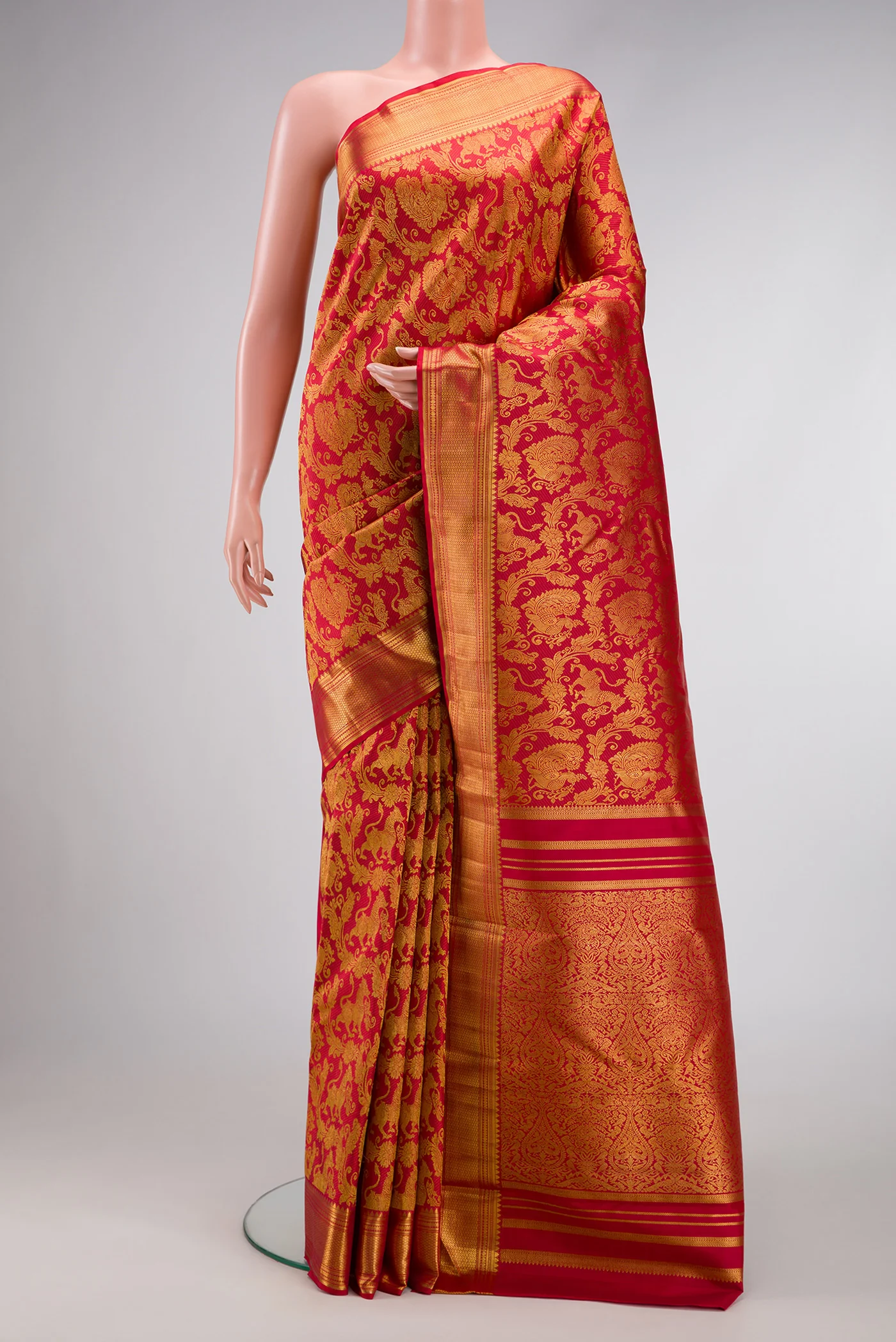 Maroon Kanchipuram Silk Saree - Image 2