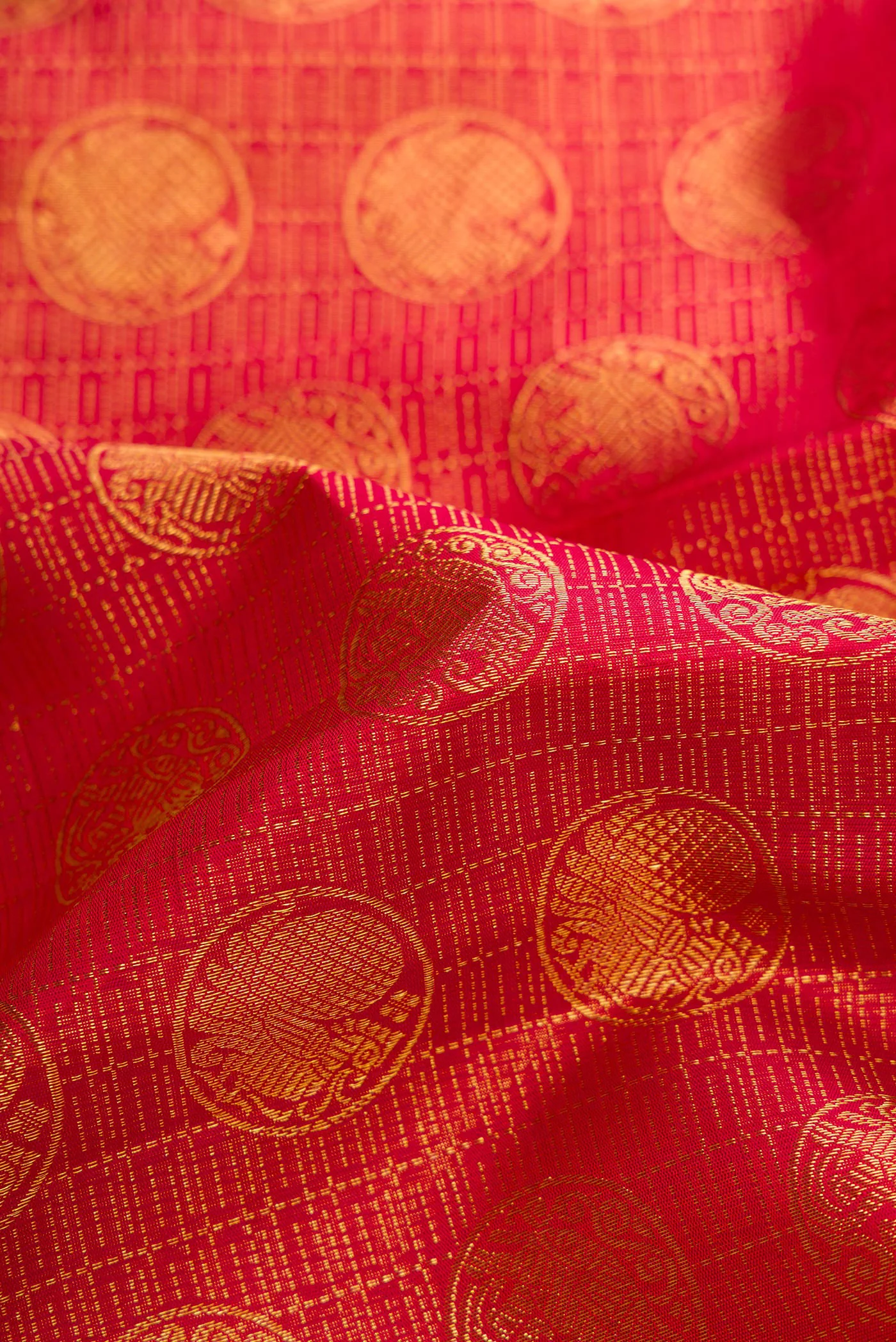 Red Kanchipuram Silk Saree - Image 2