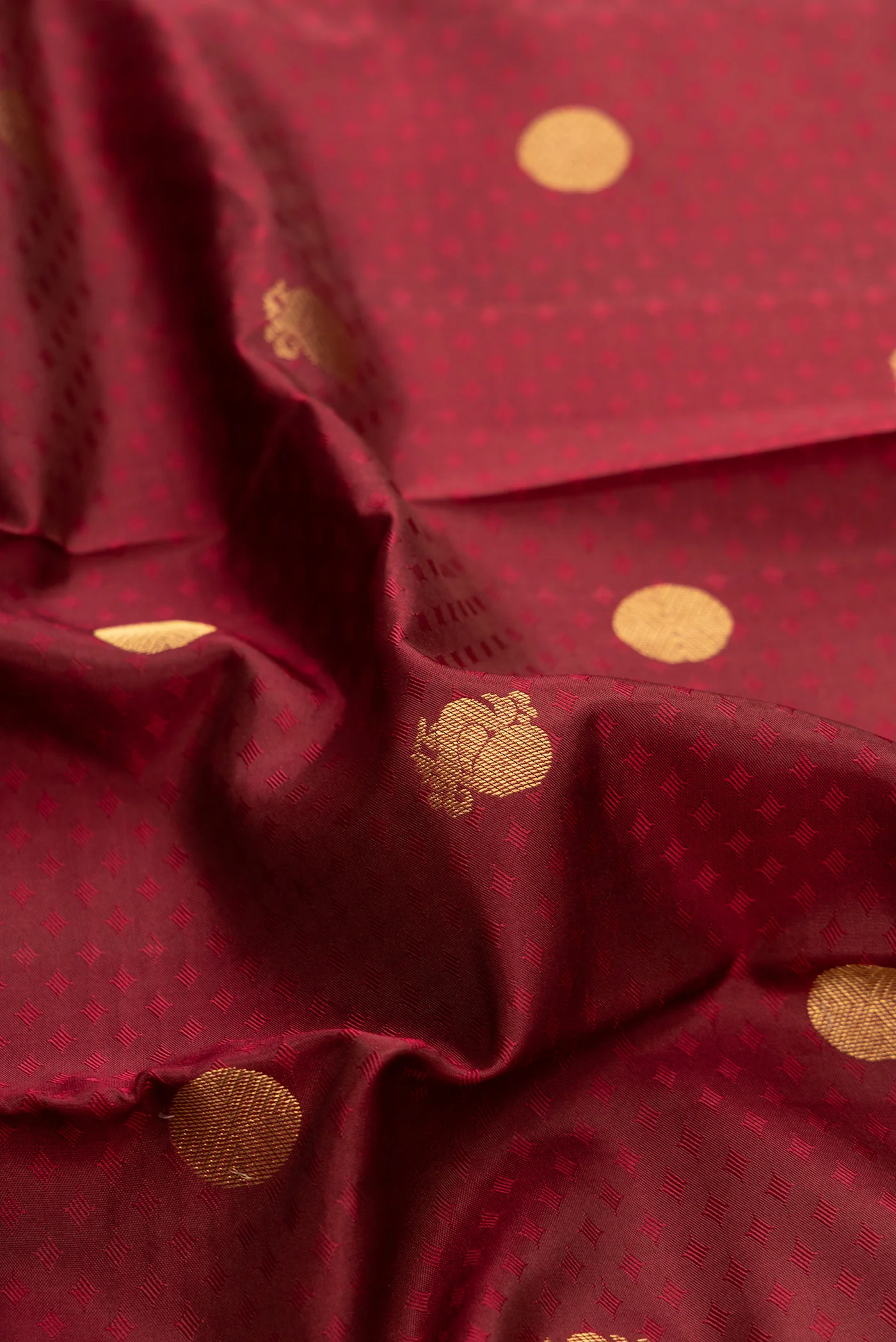Maroon Kanchipuram Silk Saree - Image 2