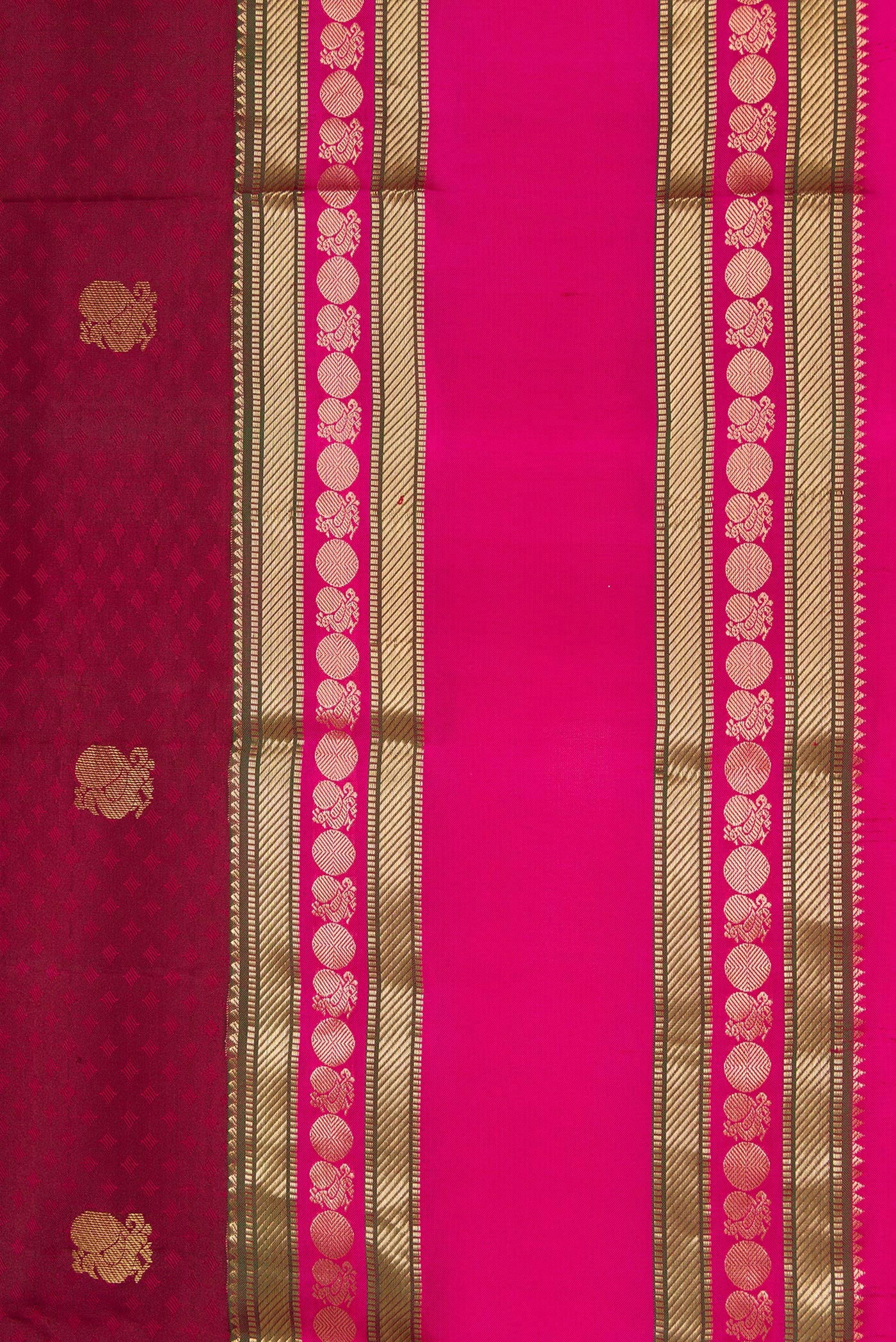 Maroon Kanchipuram Silk Saree - Image 3