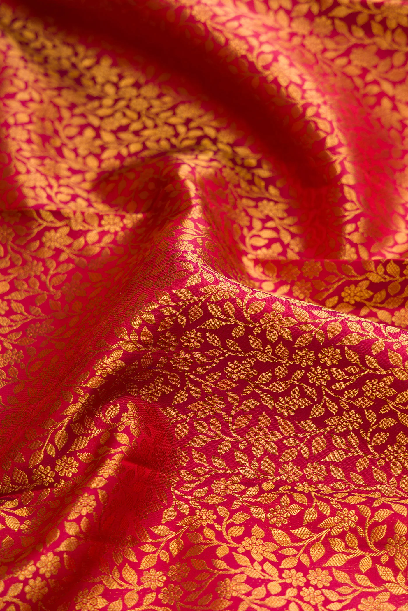 Deep Red Kanchipuram Silk Saree - Image 2