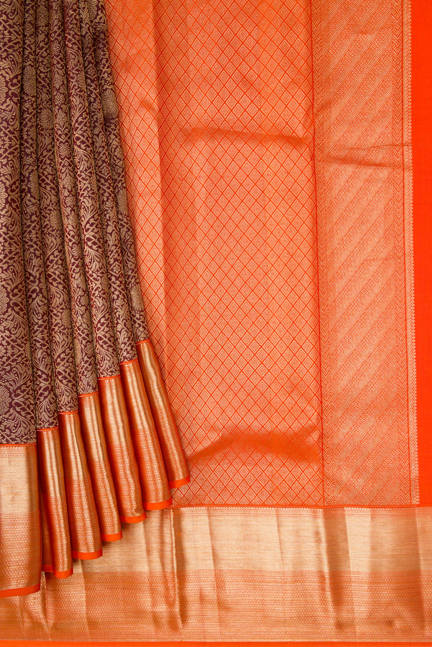 Coffee Brown Kanchipuram Silk Saree - Image 4