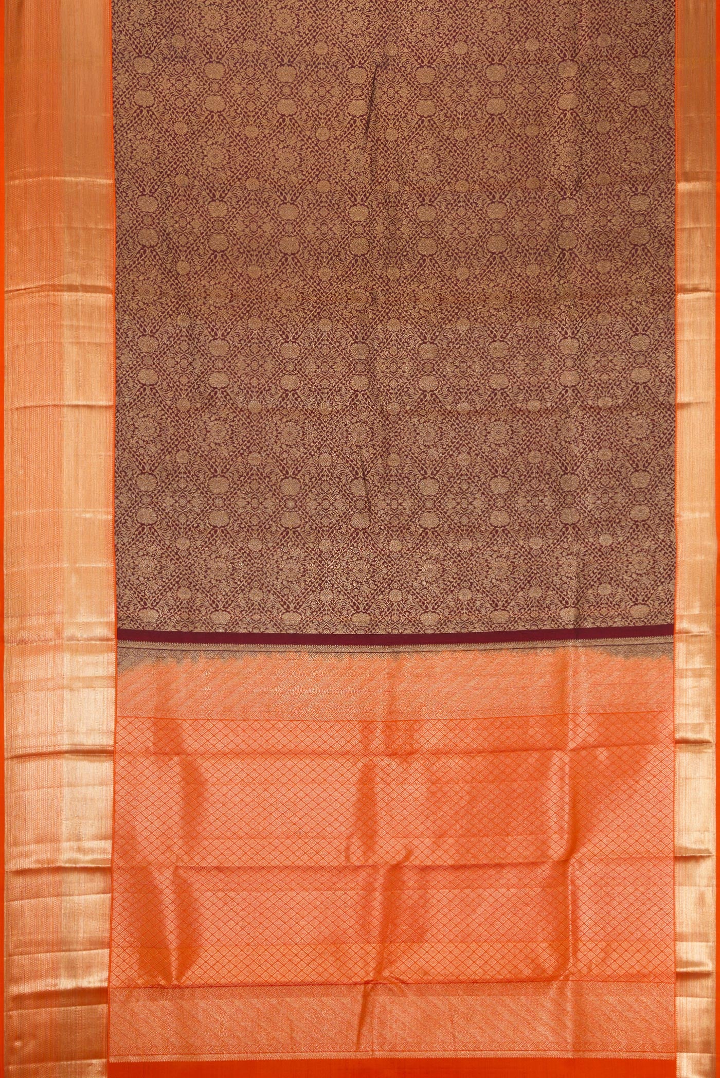 Coffee Brown Kanchipuram Silk Saree - Image 6