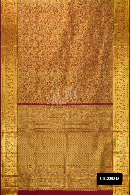 Maroon Dual Tone Kanchipuram Silk Saree