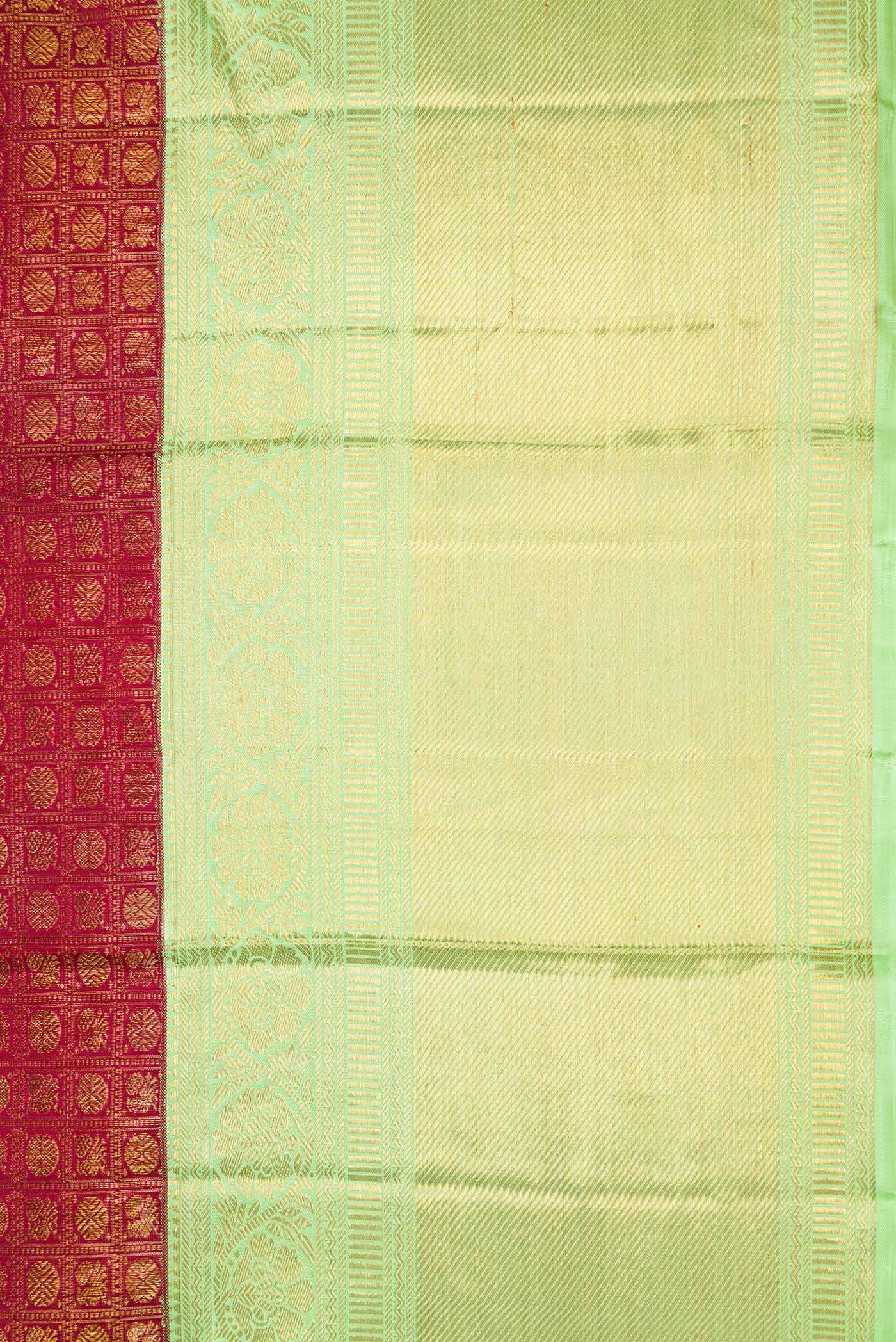 Maroon Dual Tone Kanchipuram Silk Saree - Image 3