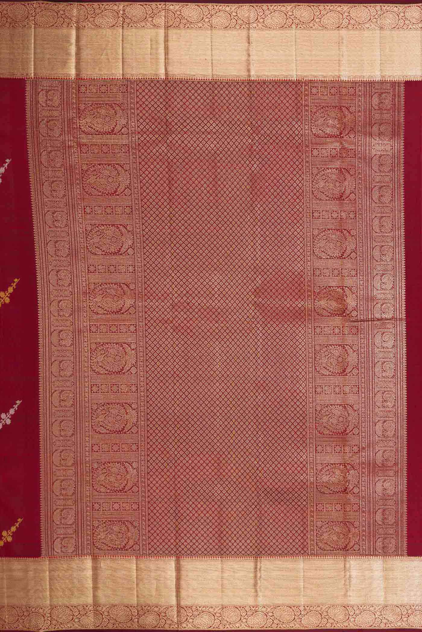 Maroon Dual Tone Kanchipuram Silk Saree - Image 7