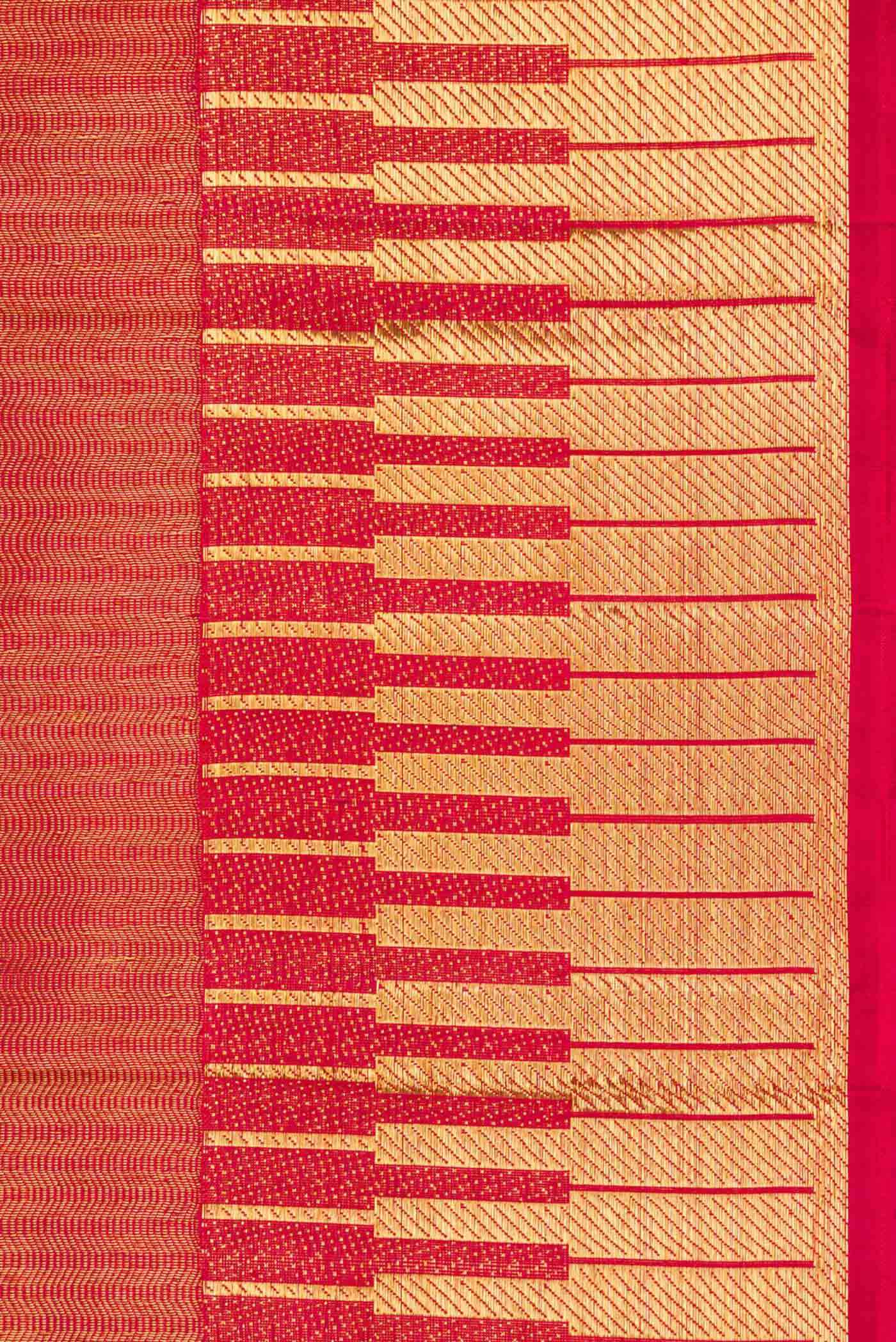 Red Kanchipuram Silk Saree - Image 3