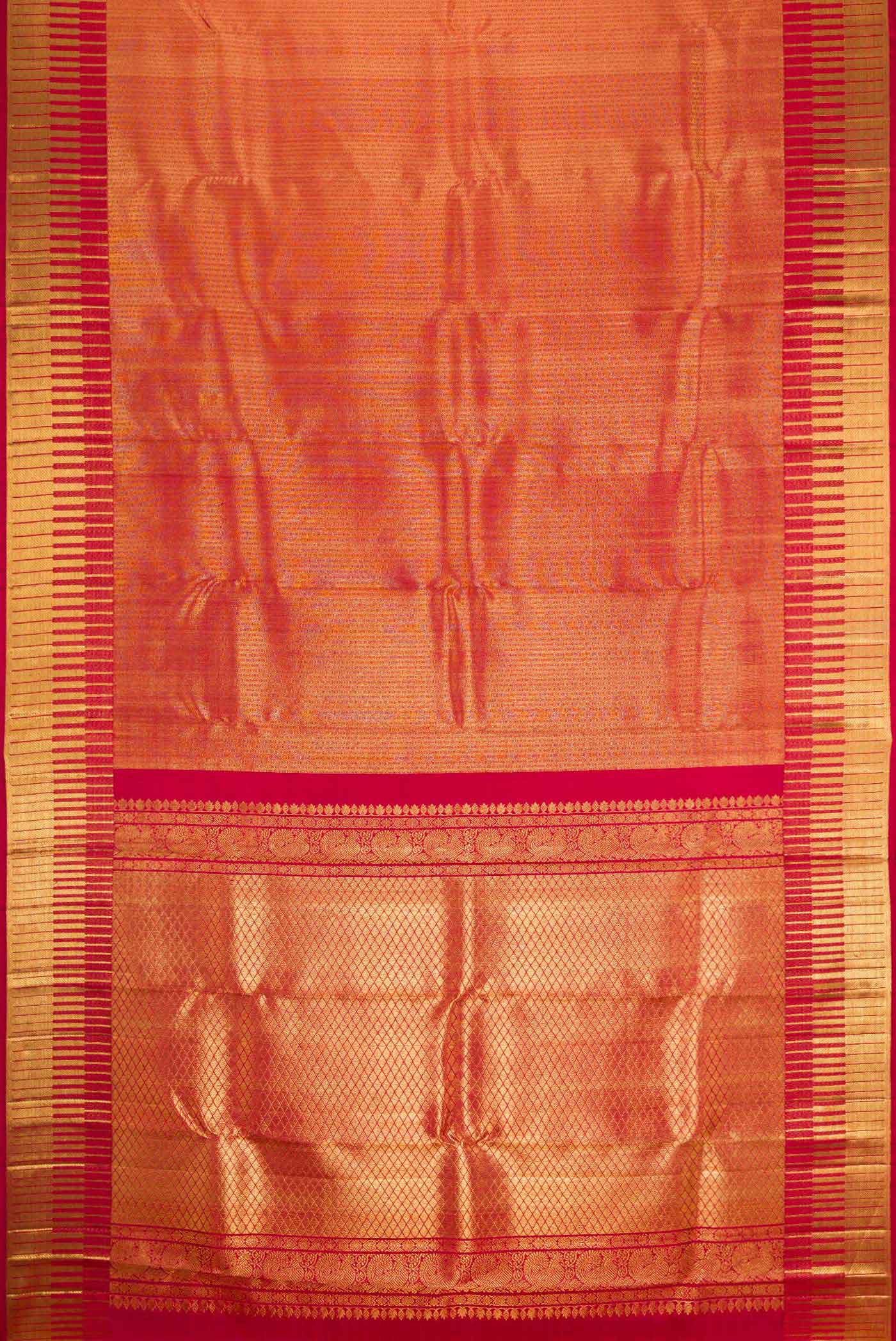 Red Kanchipuram Silk Saree - Image 6