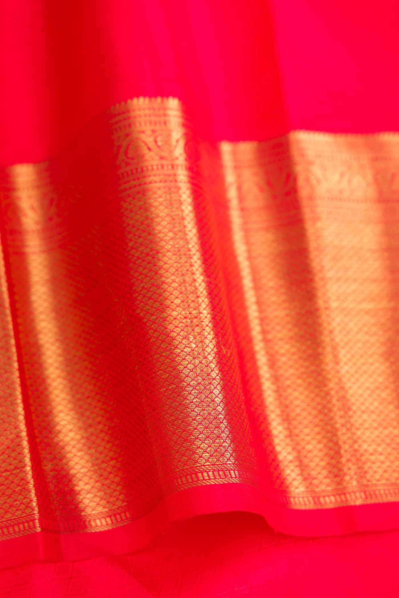 Maroon Dual Tone Kanchipuram Silk Saree - Image 6