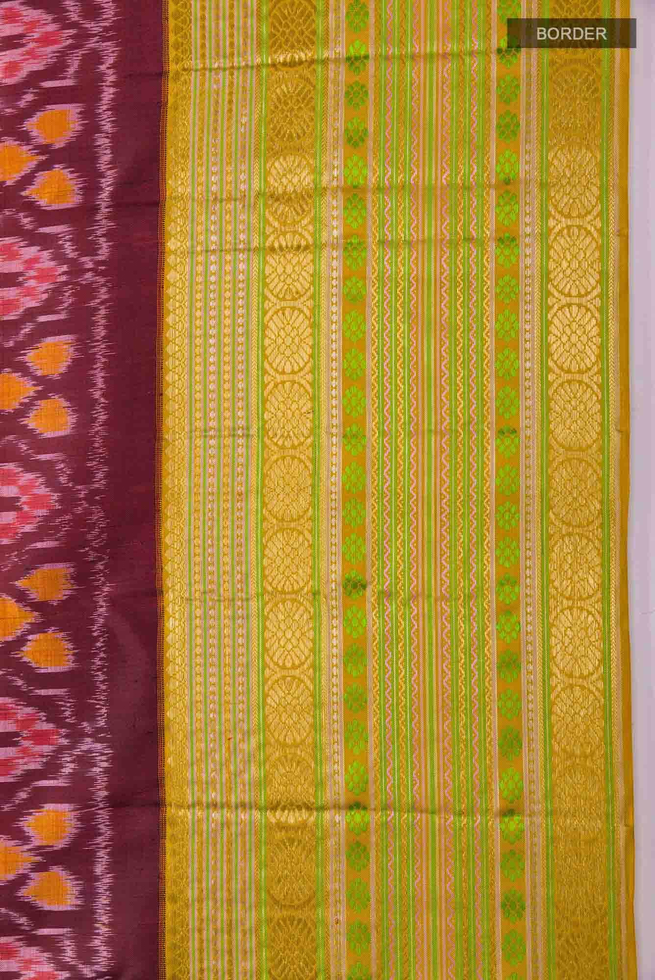 Pure Silk Pure Zari Coffee Brown Kanjivaram Saree - Image 5