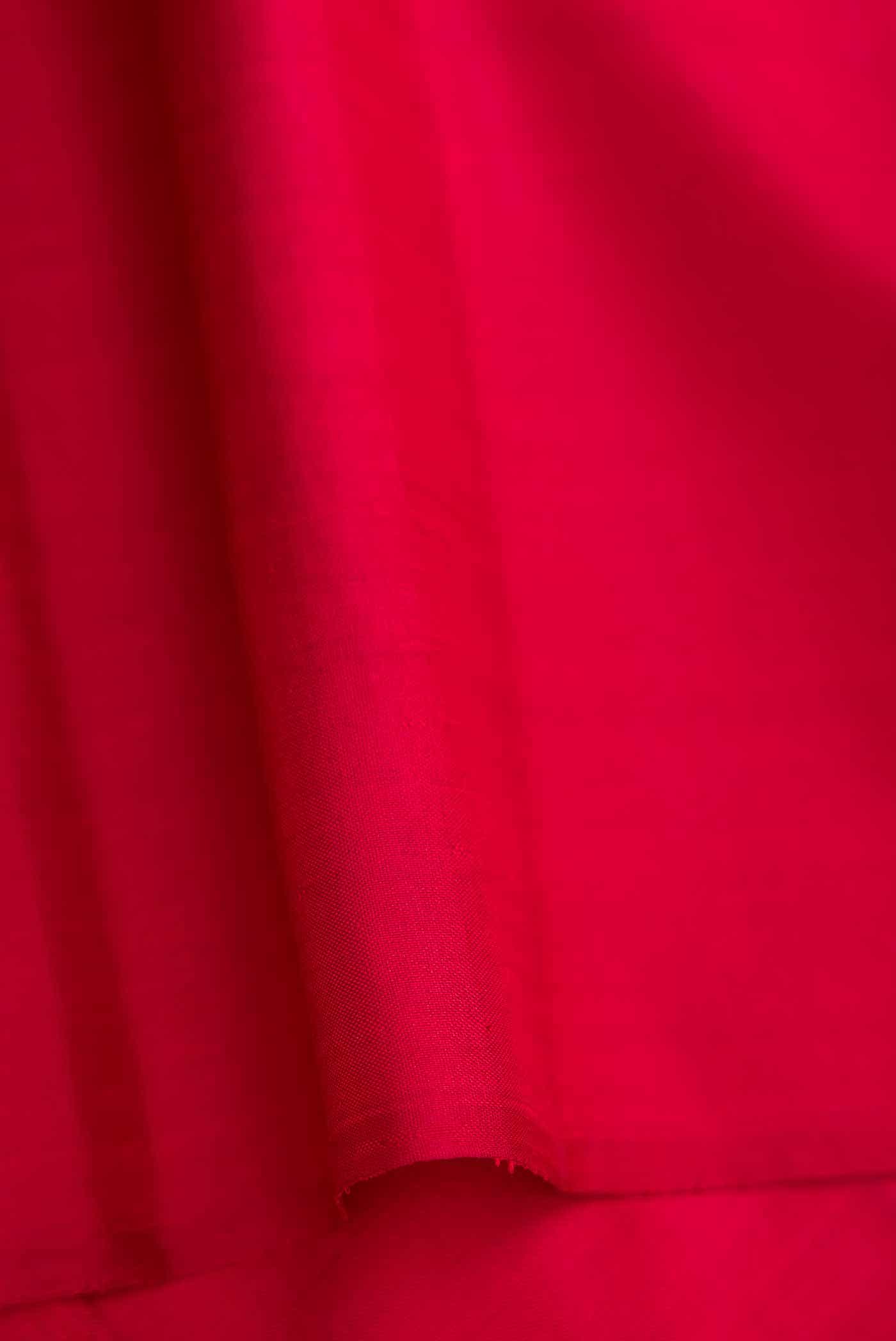 Pure Silk Pure Zari Red Dual Tone Kanjivaram Saree - Image 6