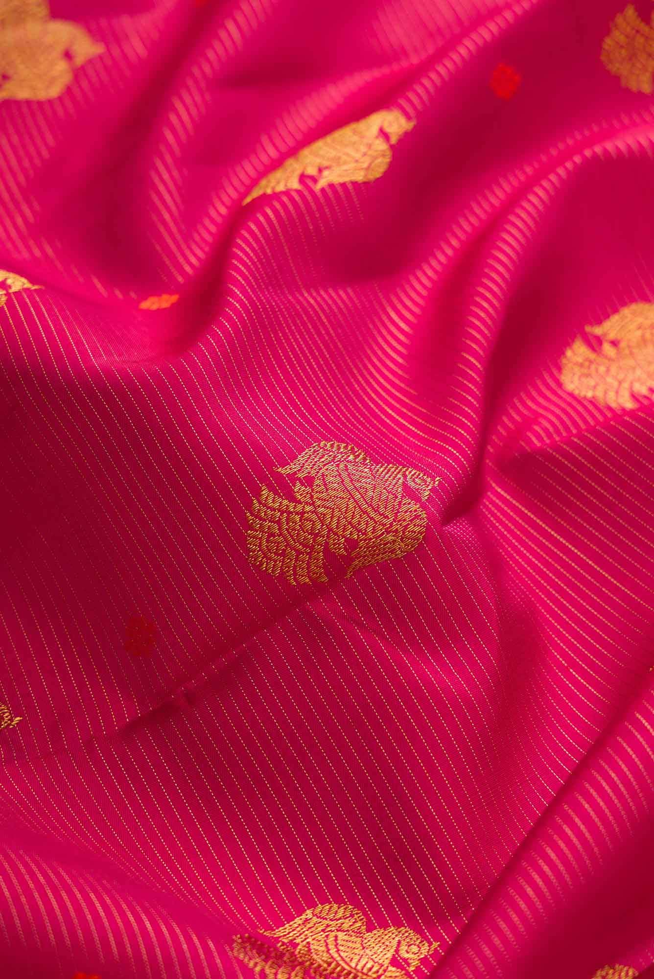 Maroon Dual Tone Kanchipuram Silk Saree - Image 3